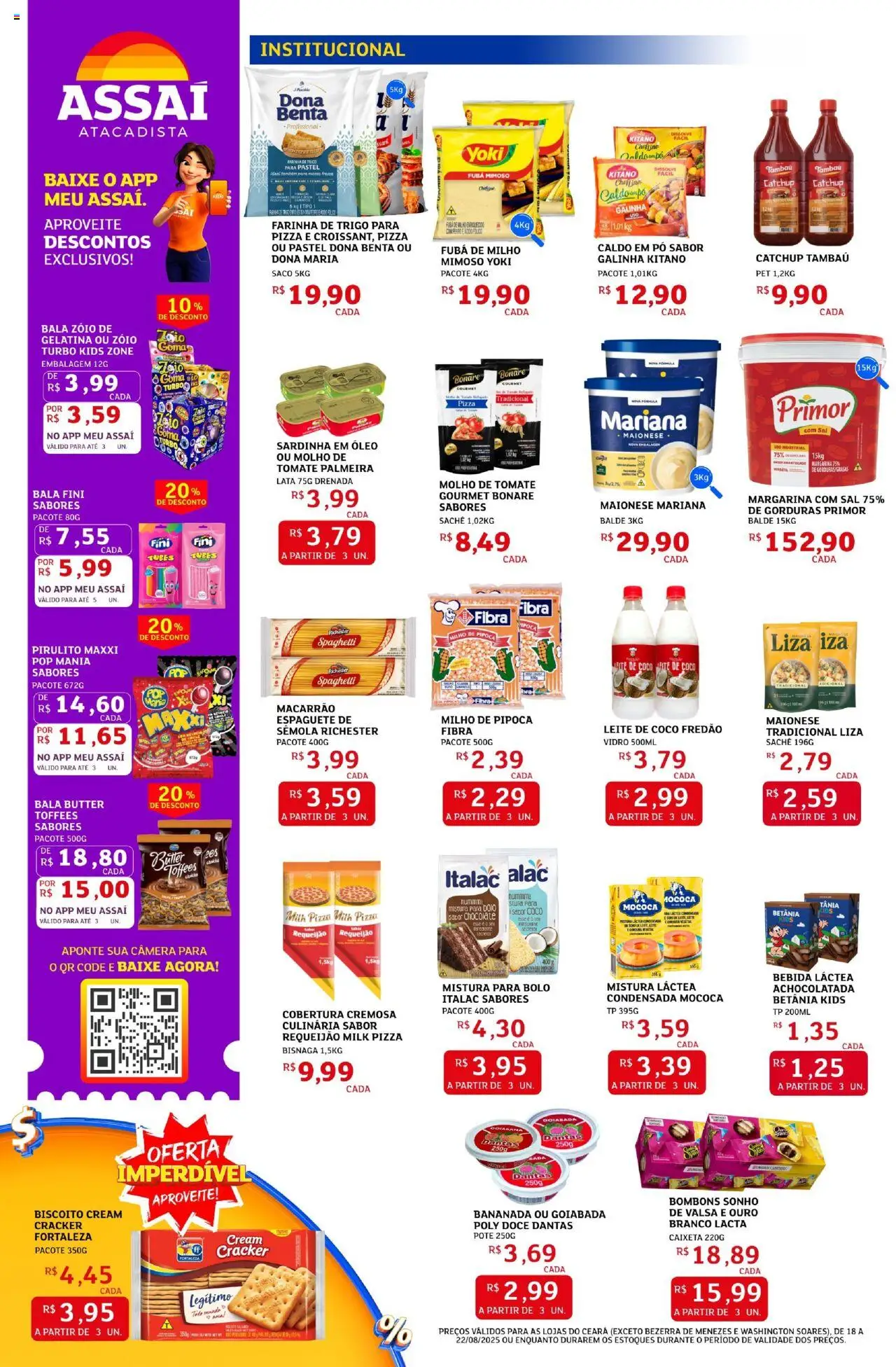 Assaí Atacadista Folheto - válido de 18.08.2025 | Página: 2 | Produtos: Biscoito, Bebida, Leite de coco, Balde