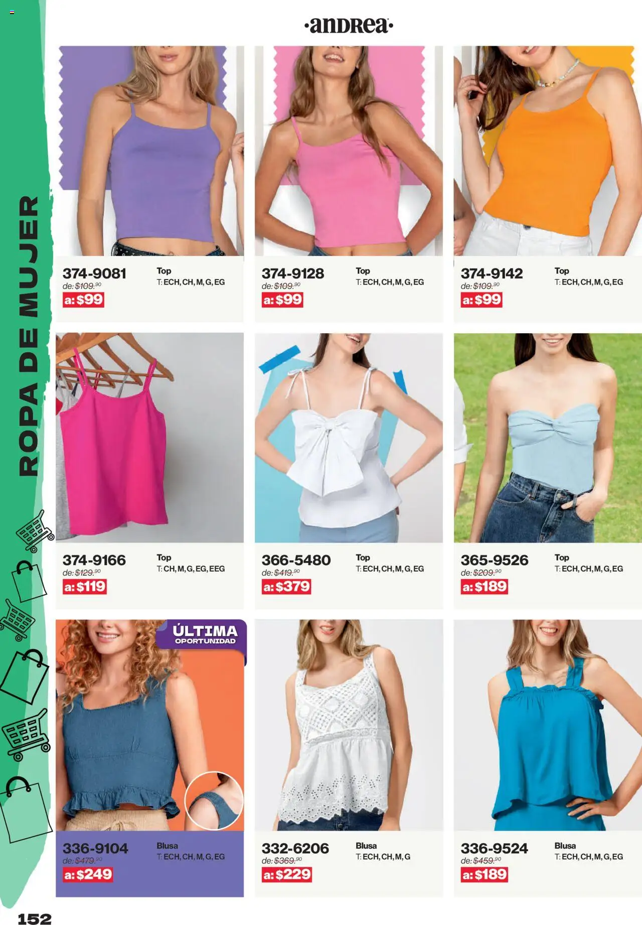 Nuevas ofertas de Andrea válidas en toda la República Mexicana desde el 10.08.2025. ¡Encuentra las mejores ofertas en Andrea - Catálogo Outlet! | Página: 152 | Productos: Blusa, Ropa