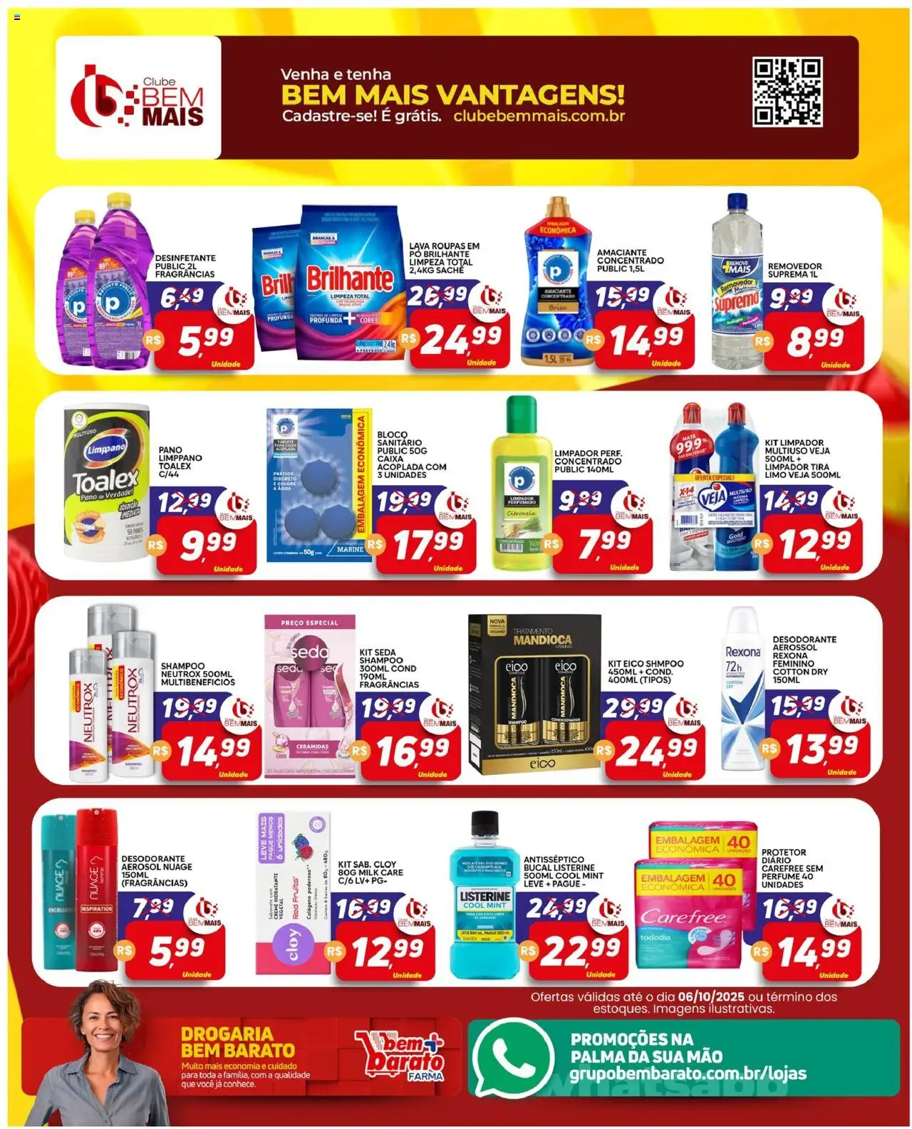 Supermercado Bem Barato Folheto - válido de 30.09.2025 | Página: 4 | Produtos: Pó, Desodorante, Creme, Sabonete