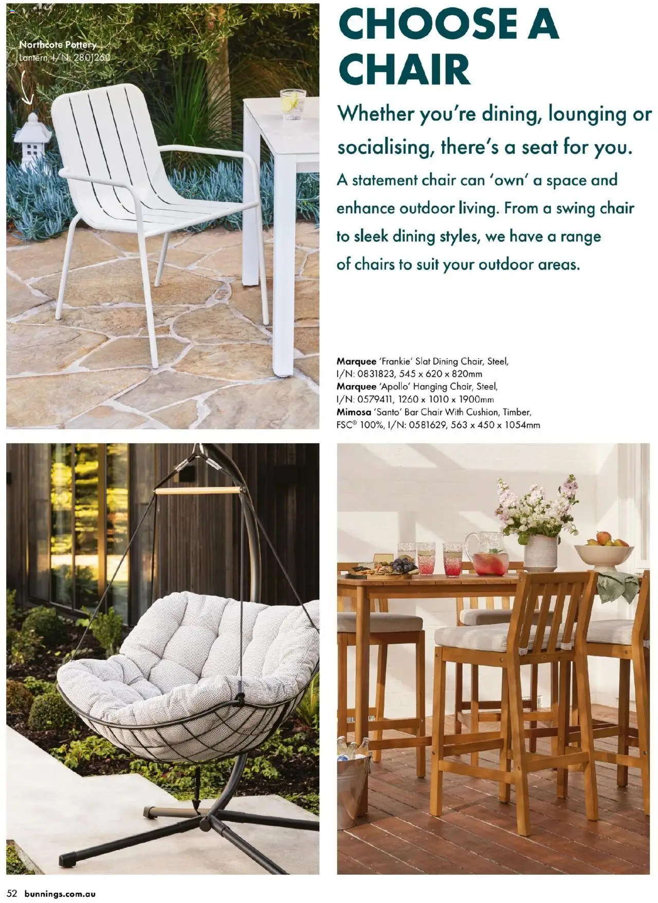 Bunnings Warehouse catalogue - valid from 25.08.2025 | Page: 52 | Products: Chair, Suit