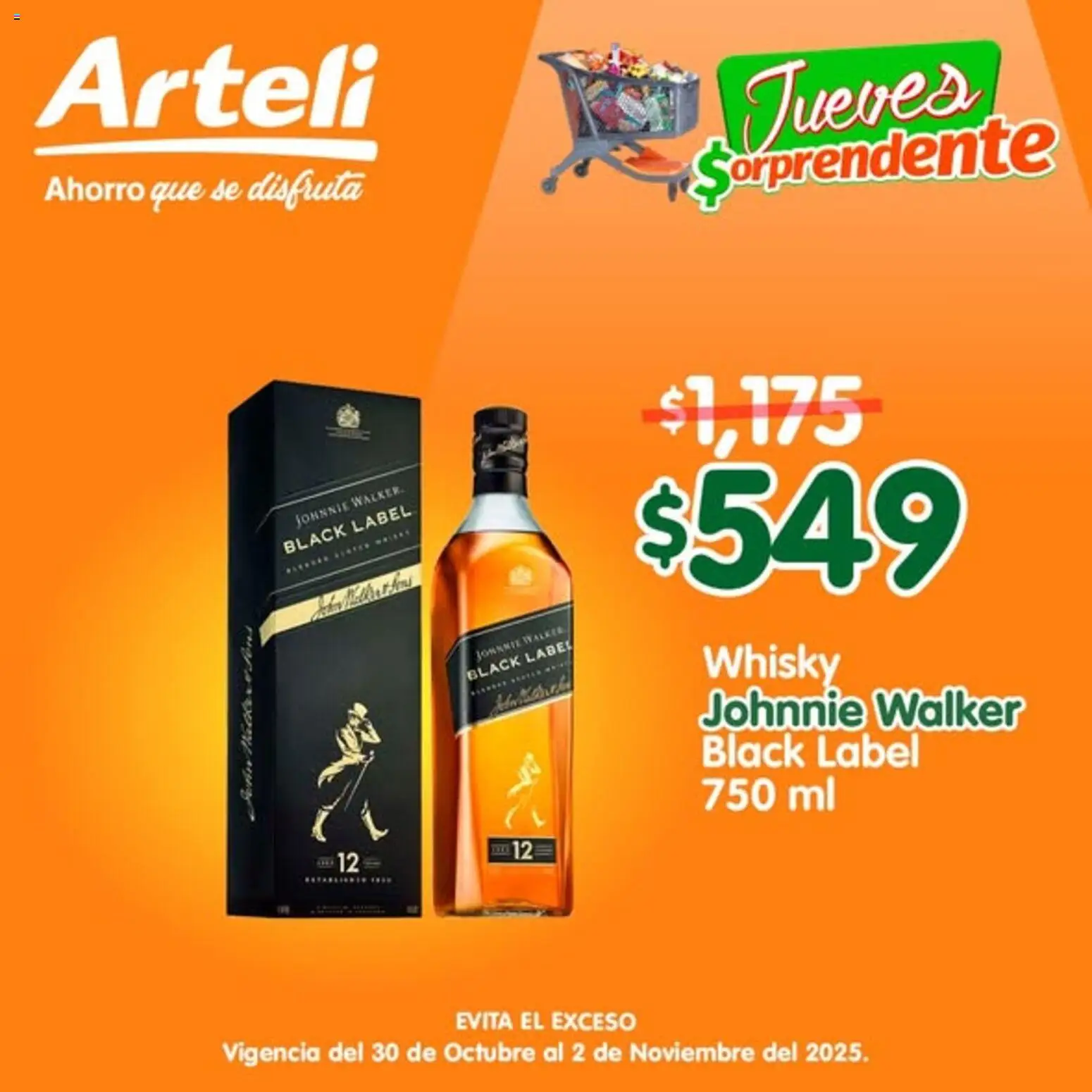 Nuevas ofertas de Arteli válidas en toda la República Mexicana desde el 30.10.2025. ¡Encuentra las mejores ofertas en Arteli folleto Ofertas! | Página: 3 | Productos: Whisky