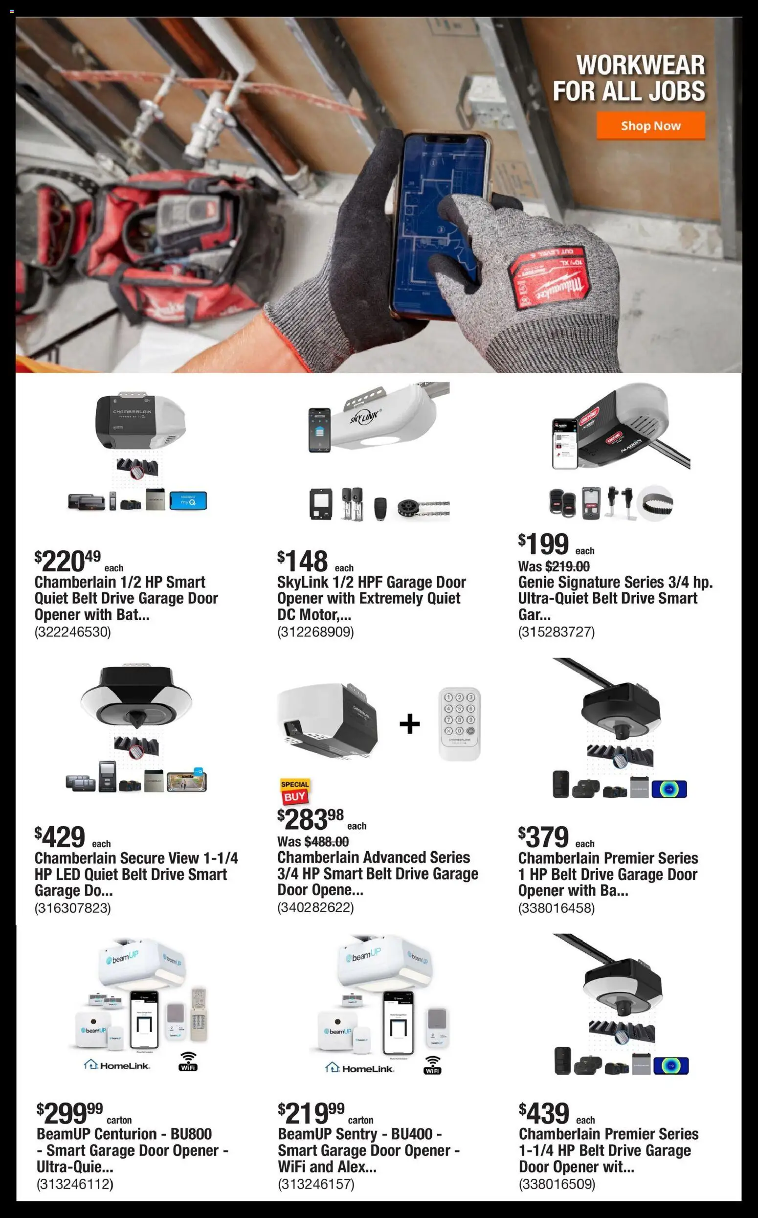 Home Depot Shop Pro Ad - GA - valid from 16.02.2026 | Page: 4 | Products: Workwear, Opener, Belt