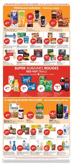 Preview of COCA-COLA ou/or PEPSI, Boissons/Beverages (1 L) Produits sélectionnés Selected Types from shop Pharmaprix valid from 20.12.2025 | Page: 4 | Products: Milk, Cheese, Yogurt, Pizza