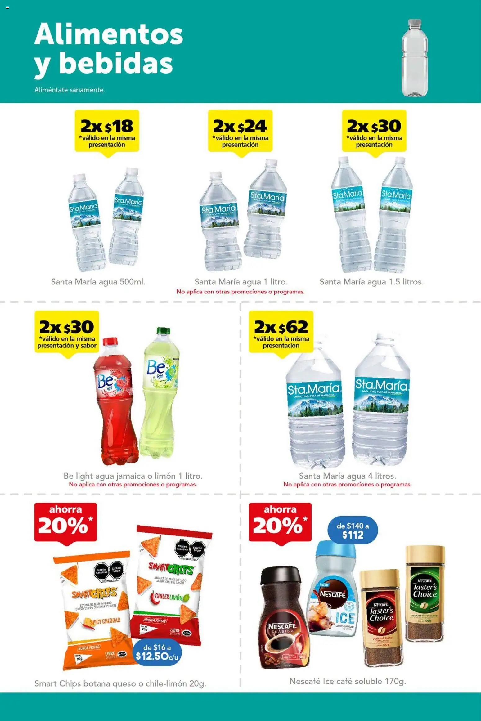 Nuevas ofertas de Farmacia San Pablo válidas en toda la República Mexicana desde el 19.04.2026. ¡Encuentra las mejores ofertas en Farmacia San Pablo catálogo! | Página: 13 | Productos: Agua, Limón, Queso, Café