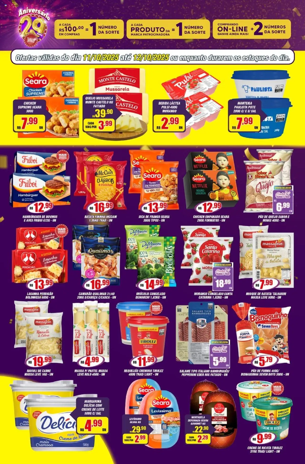 Violeta Supermercados Folheto - válido de 11.10.2025 | Página: 2 | Produtos: Talharim, Rolo, Leite, Creme