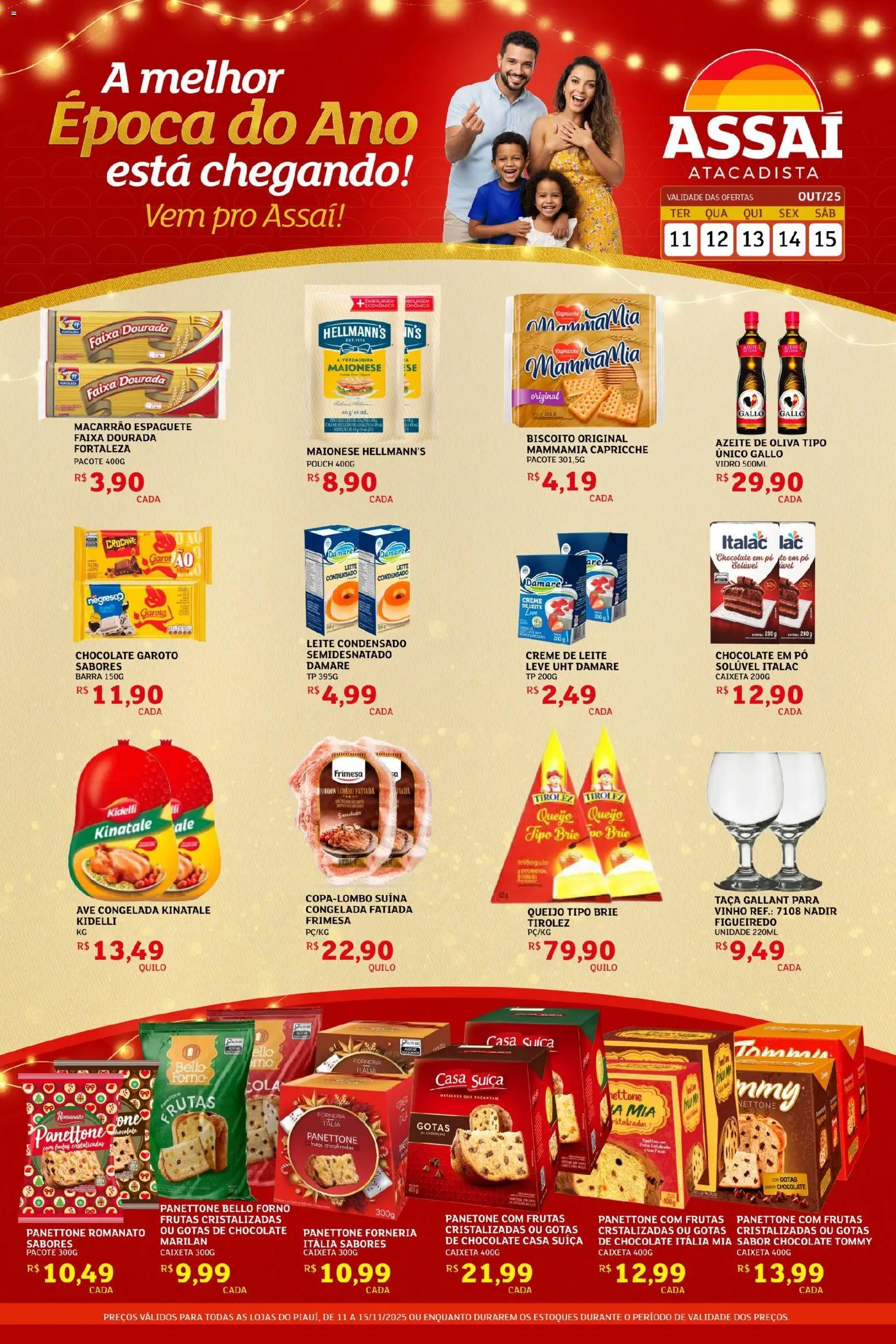 Assaí Atacadista Folheto - válido de 11.11.2025 | Página: 1 | Produtos: Leite, Copa, Macarrão, Azeite