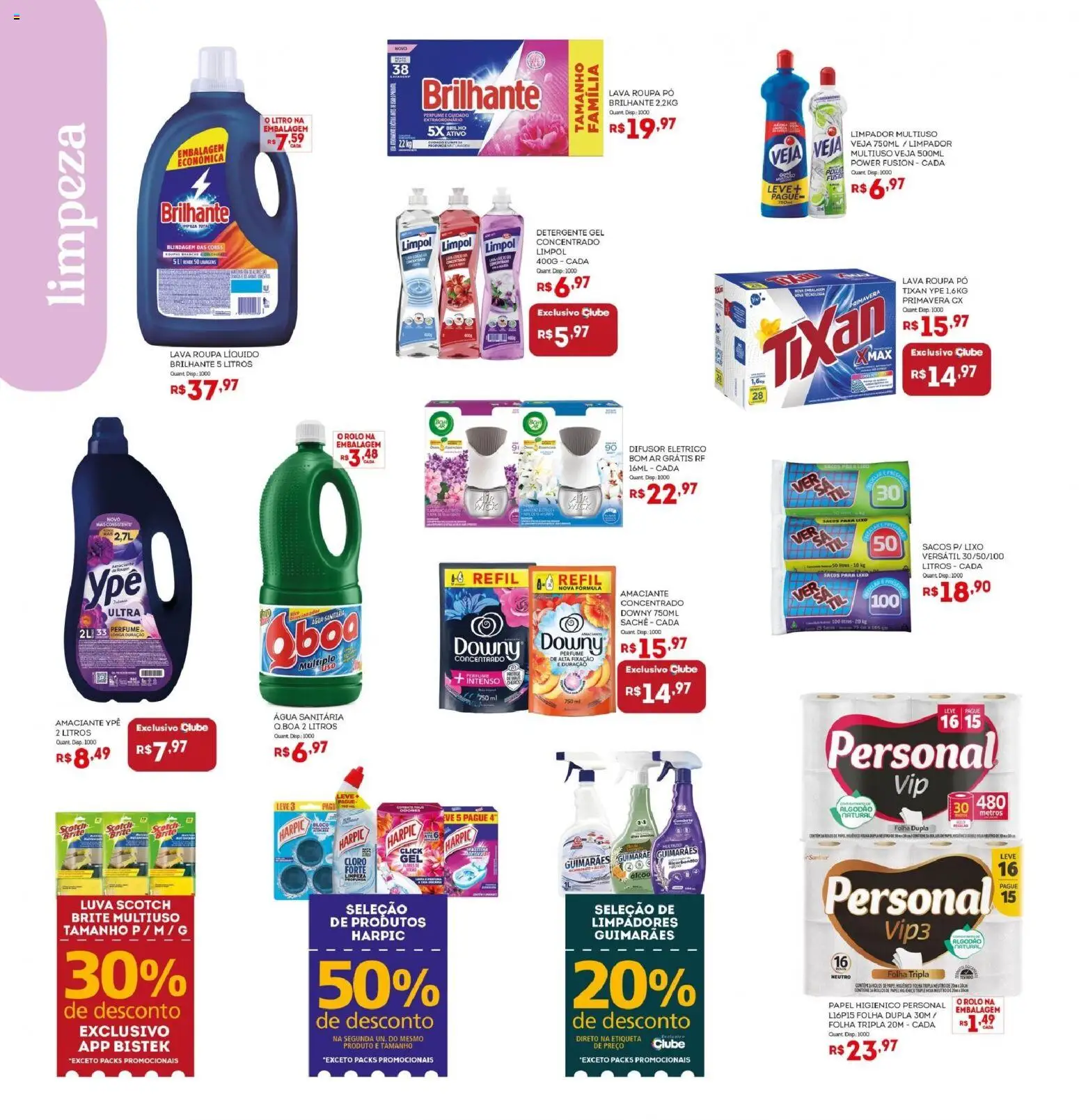 Bistek Supermercados Folheto - válido de 22.04.2026 | Página: 14 | Produtos: Pó, Limpador multiuso, Rolo, Detergente