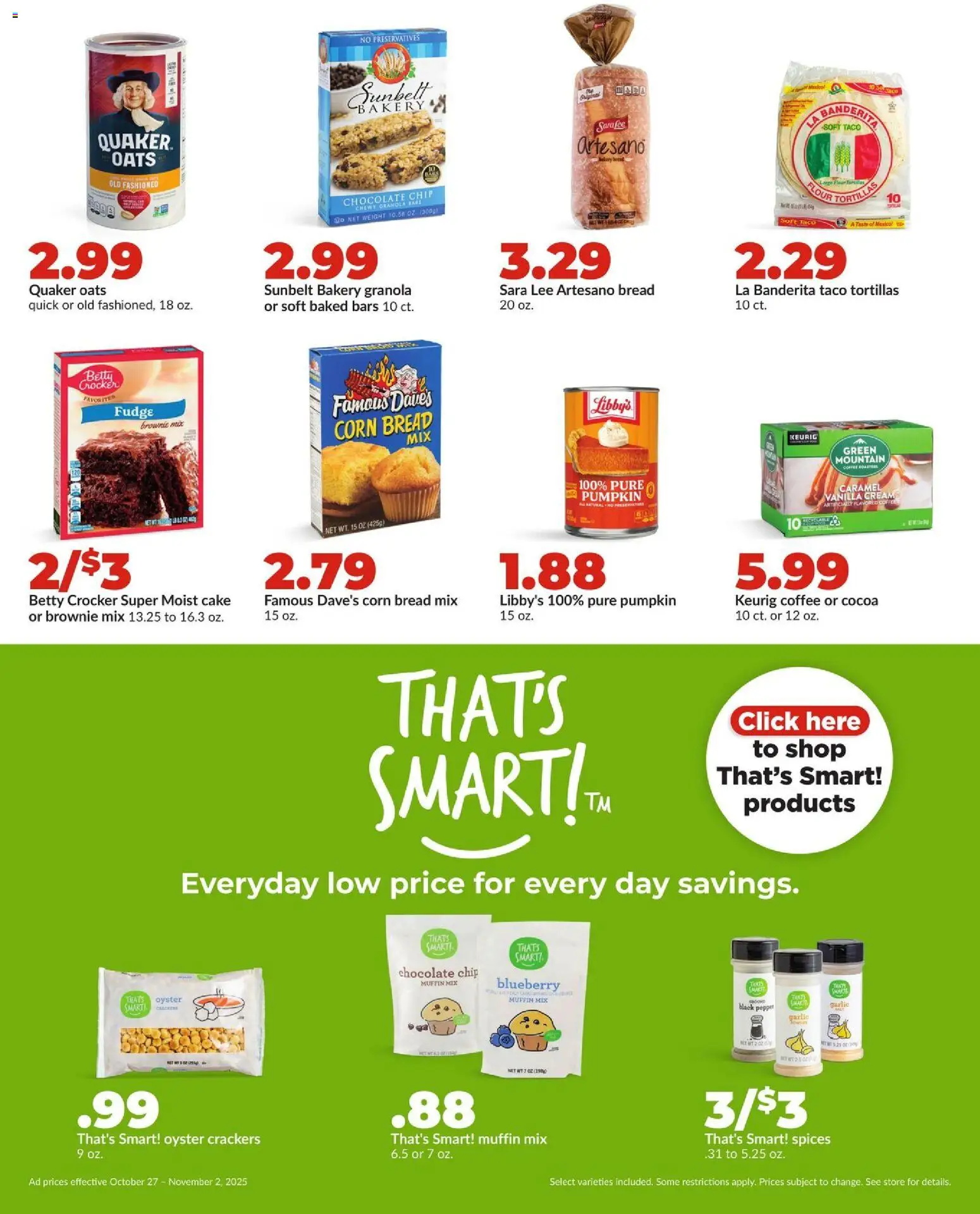 HyVee Weekly Ad - valid from 27.10.2025 | Page: 22 | Products: Coffee, Chocolate, Pepper, Pumpkin