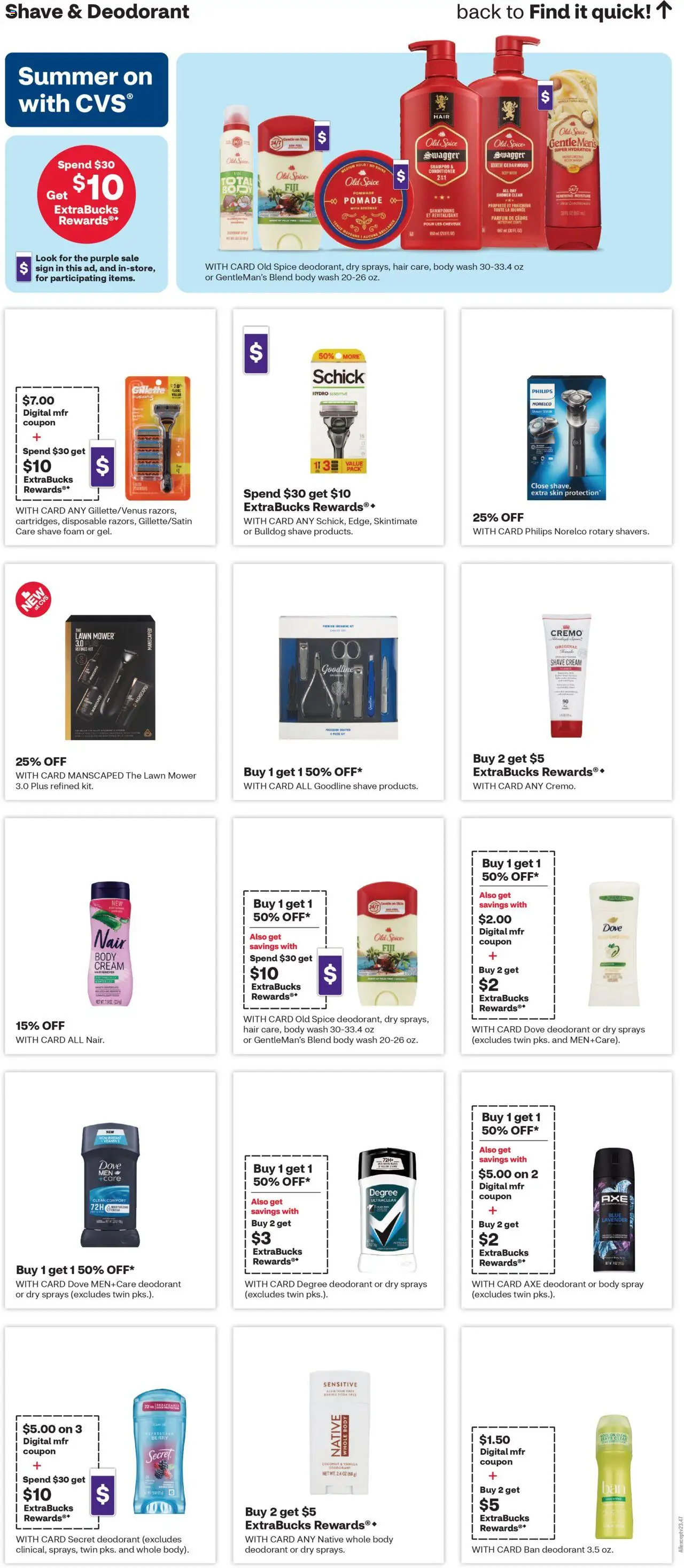 CVS Pharmacy - Weekly Ad - ME - valid from 15.06.2025 | Page: 14 | Products: Mower, Axe, Conditioner, Deodorant