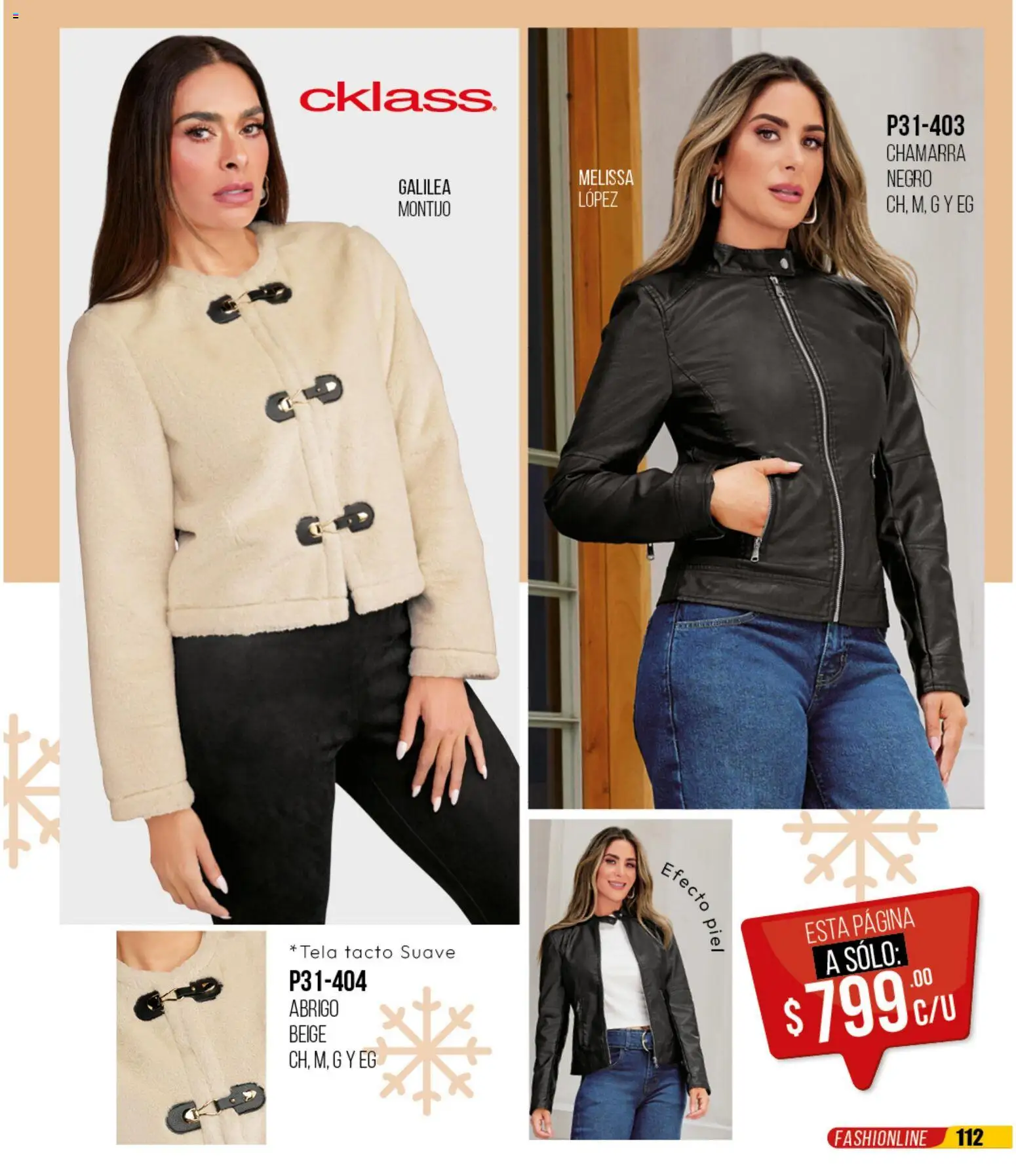 Nuevas ofertas de Cklass válidas en toda la República Mexicana desde el 30.11.2025. ¡Encuentra las mejores ofertas en Cklass catálogo Rebajas Navideñas Calzado! | Página: 544 | Productos: Abrigo, Chamarra