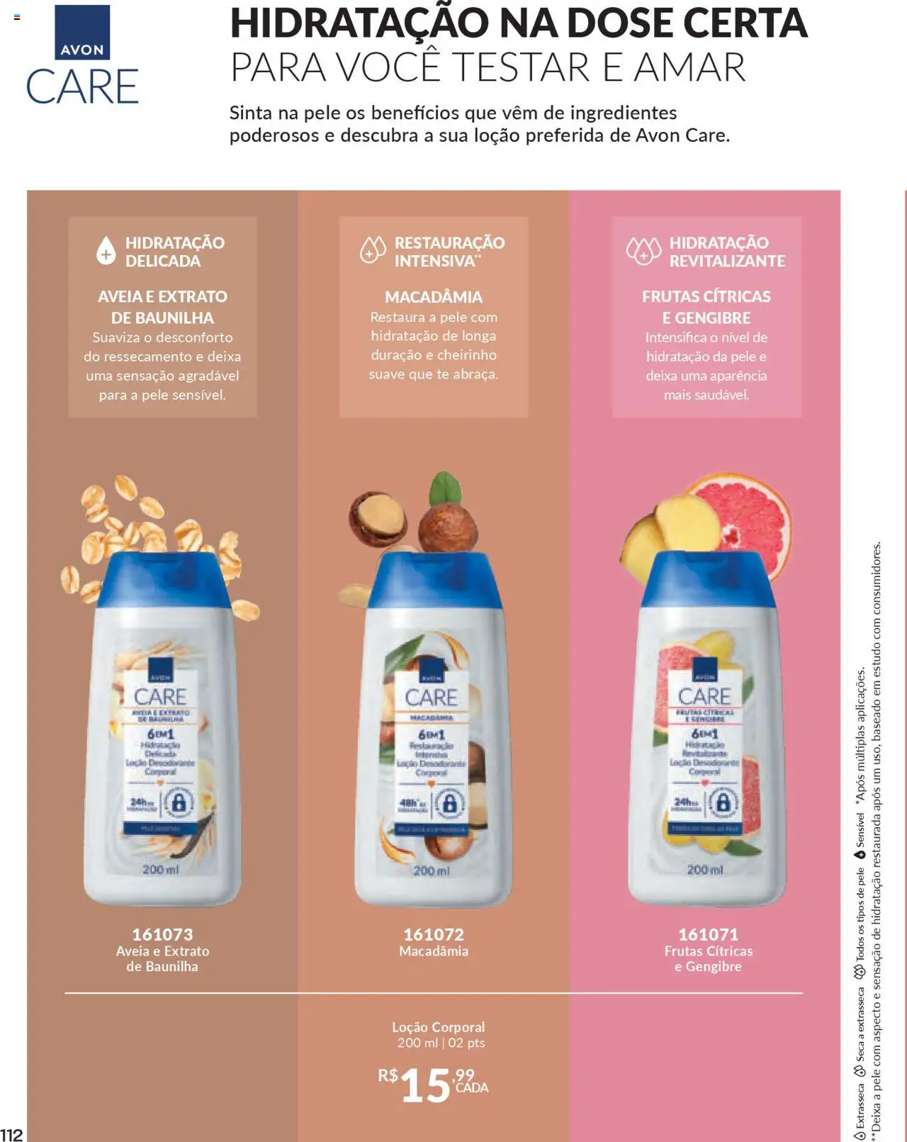 Avon Folheto - válido de 13.08.2025 | Página: 112 | Produtos: Macadâmia, Gengibre, Desodorante, Aveia