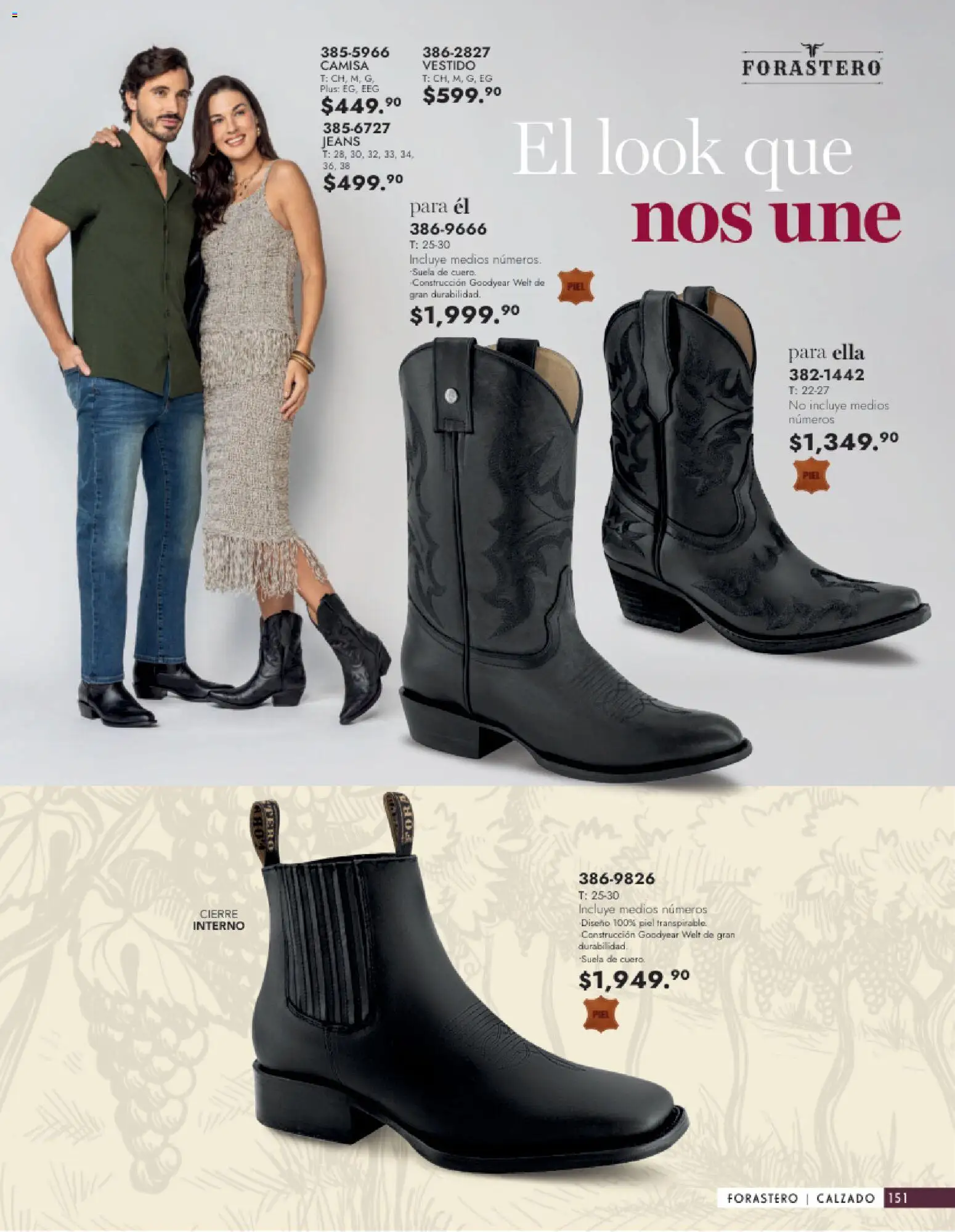 Nuevas ofertas de Andrea válidas en toda la República Mexicana desde el 25.01.2026. ¡Encuentra las mejores ofertas en Andrea catálogo Calzado Caballero! | Página: 151 | Productos: Camisa, Vestido