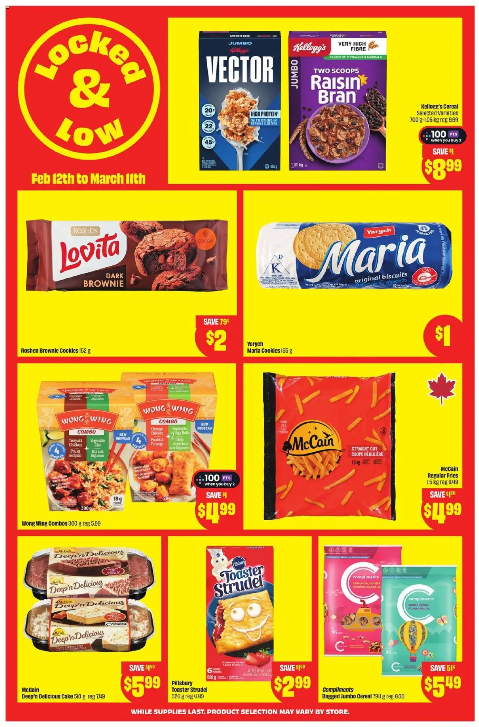 FreshCo flyer valid from 12.02.2026 | Page: 3 | Products: Rice, Cookies, Toaster, Chicken
