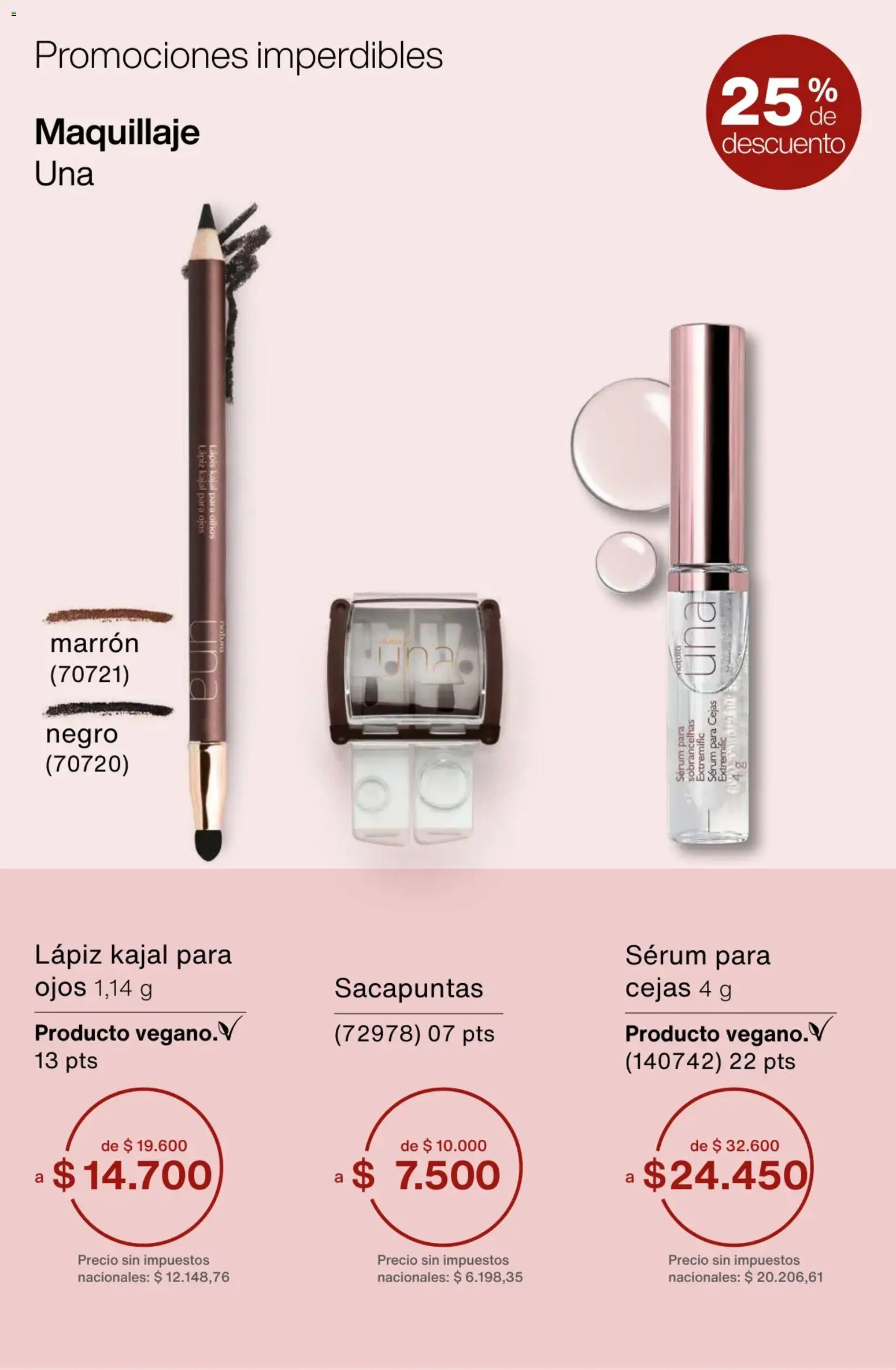 Catálogo Natura Ciclo 1/2026 │ válido desde el 06.01.2026 | Página: 42 | Productos: Sacapuntas, Maquillaje, Serum