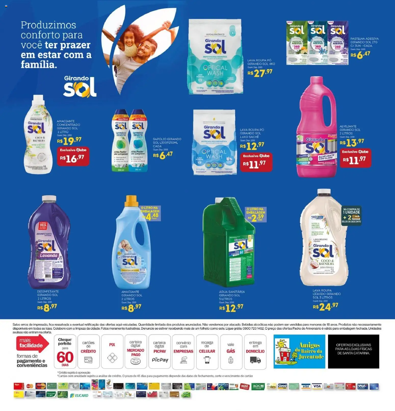 Bistek Supermercados Folheto - válido de 28.01.2026 | Página: 20 | Produtos: Cloro, Girando sol, Saponáceo, Carteira