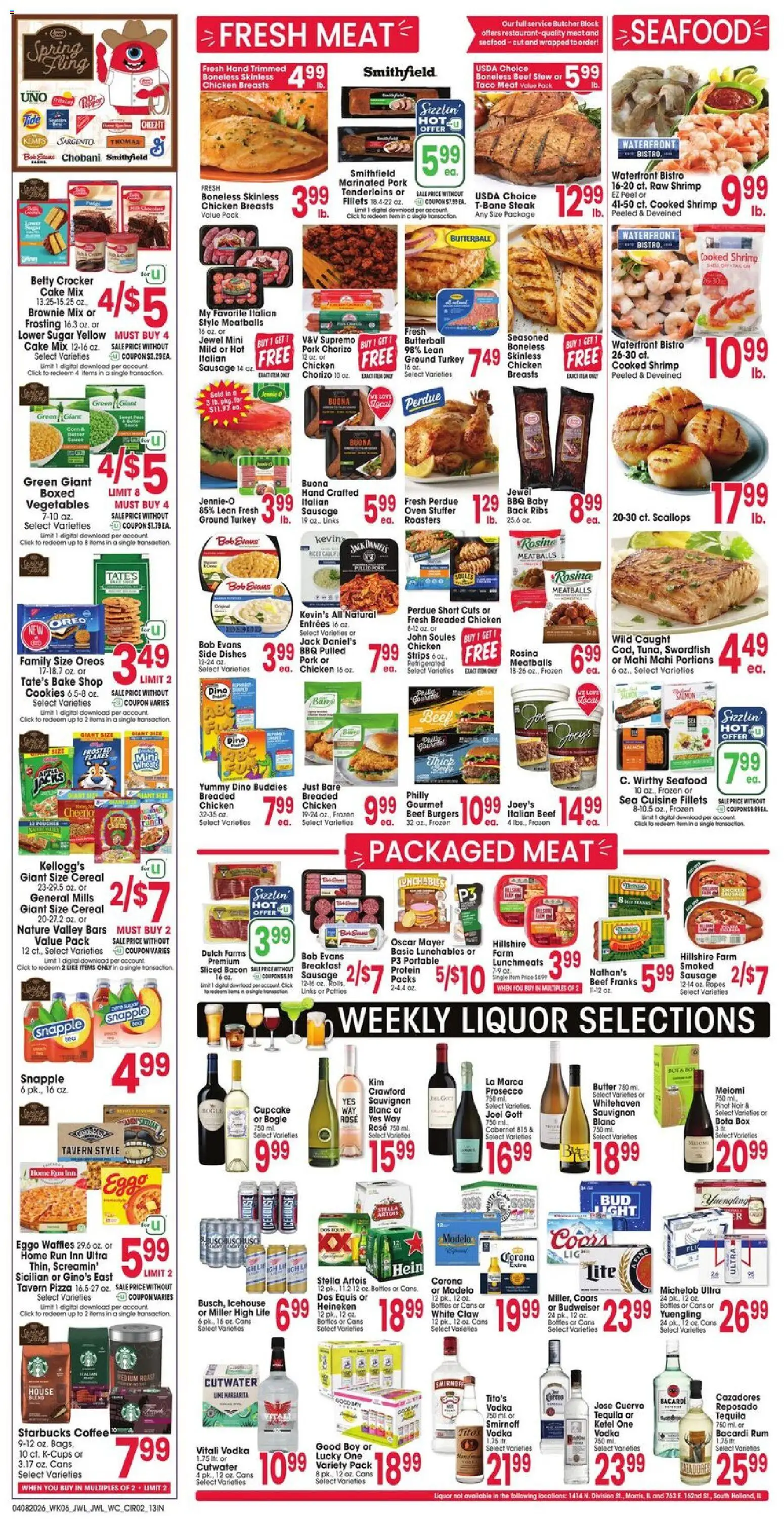 Jewel Osco Weekly Ad - IN - valid from 08.04.2026 | Page: 2 | Products: Box, Coffee, Pizza, Cupcake