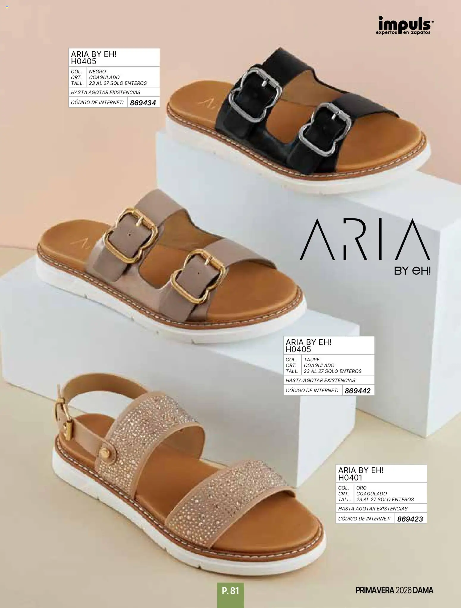 Nuevas ofertas de Impuls válidas en toda la República Mexicana desde el 01.01.2026. ¡Encuentra las mejores ofertas en Impuls catálogo Primavera! | Página: 83 | Productos: Zapatos