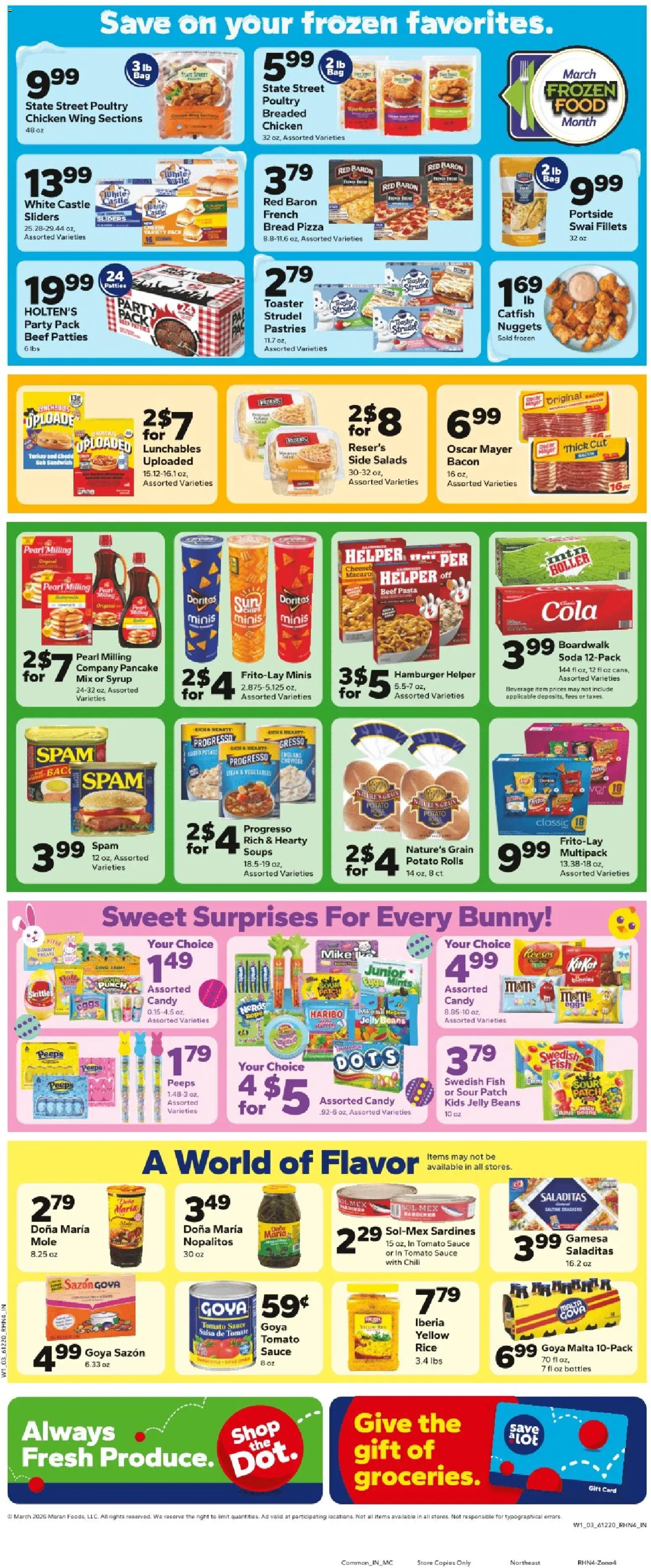 Save a Lot Weekly Ad - valid from 04.03.2026 | Page: 2 | Products: Toaster, Eggs, Pasta, Vegetables