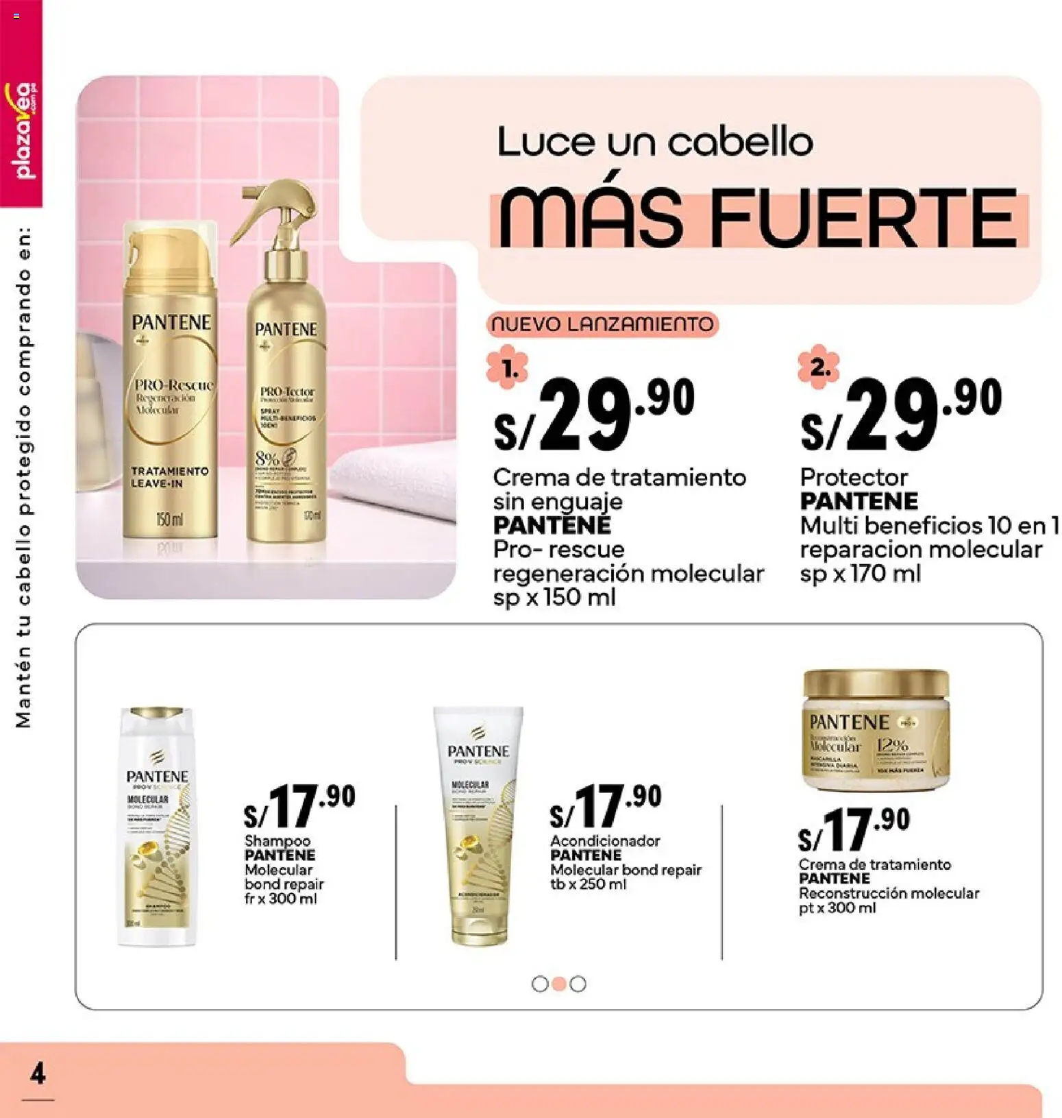 Catálogo Plaza Vea válido desde 06.04.2026 | Página: 4 | Productos: Shampoo, Acondicionador, Crema