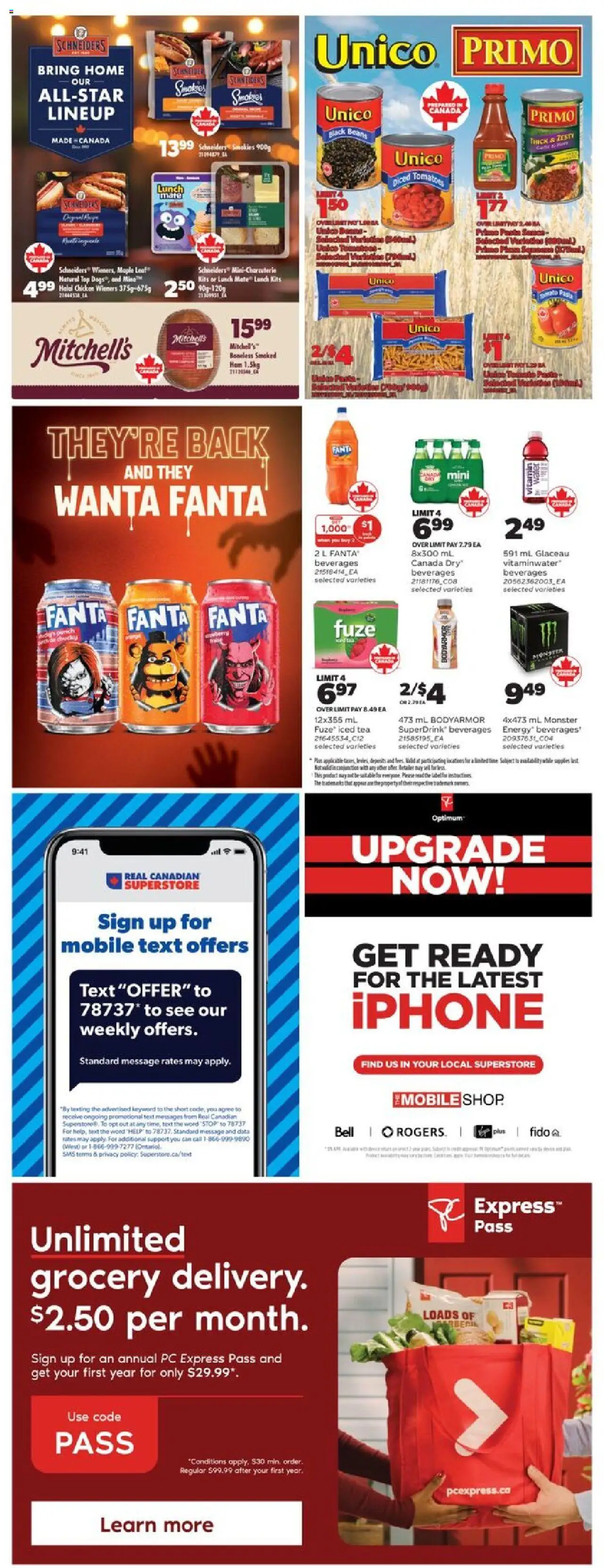 Real Canadian Superstore flyer valid from 18.09.2025 | Page: 40 | Products: Tea, Pasta, PC, Tomatoes