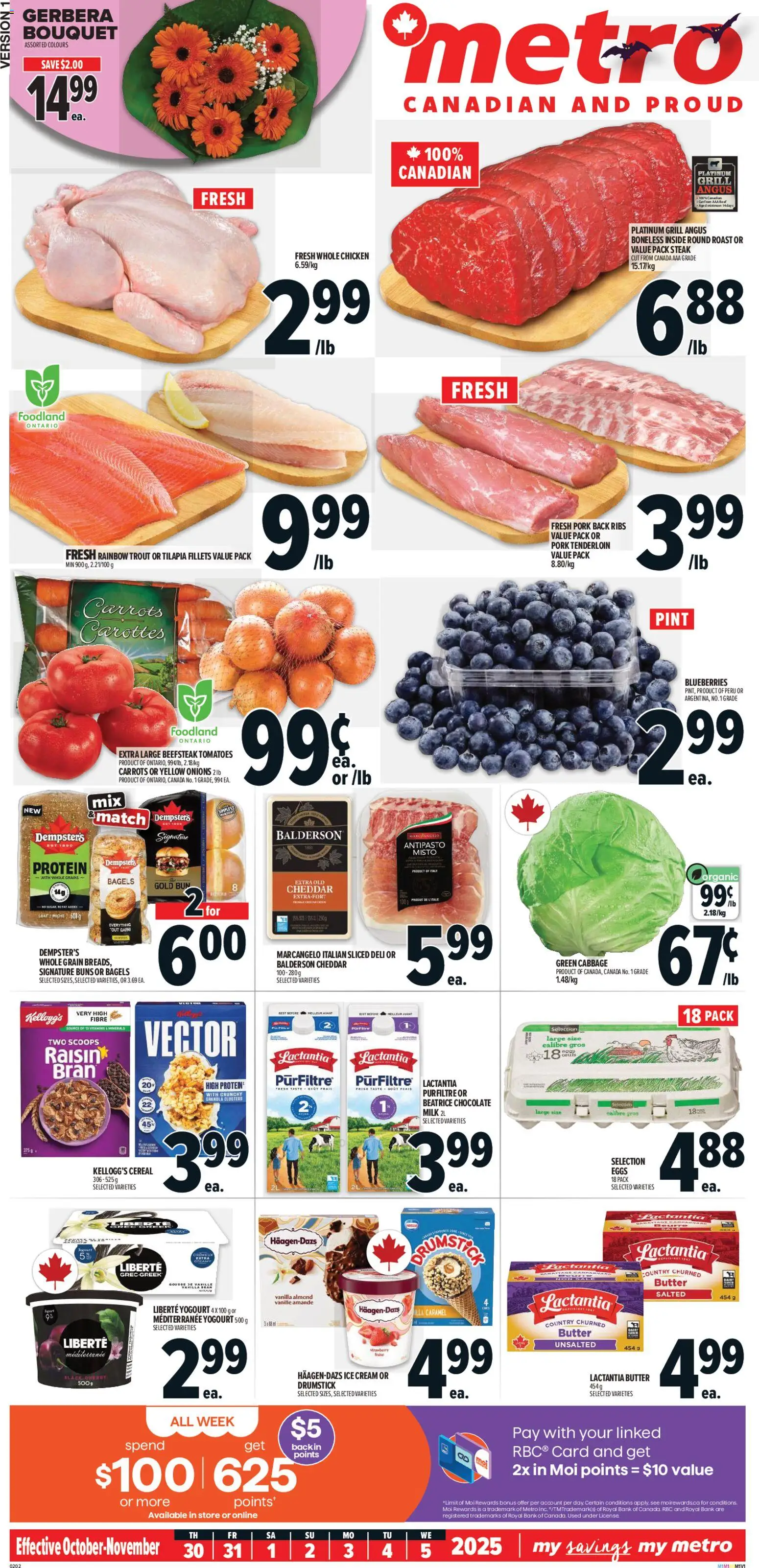 Metro flyer valid from 30.10.2025 | Page: 2 | Products: Grill, Butter, Chicken, Tomatoes