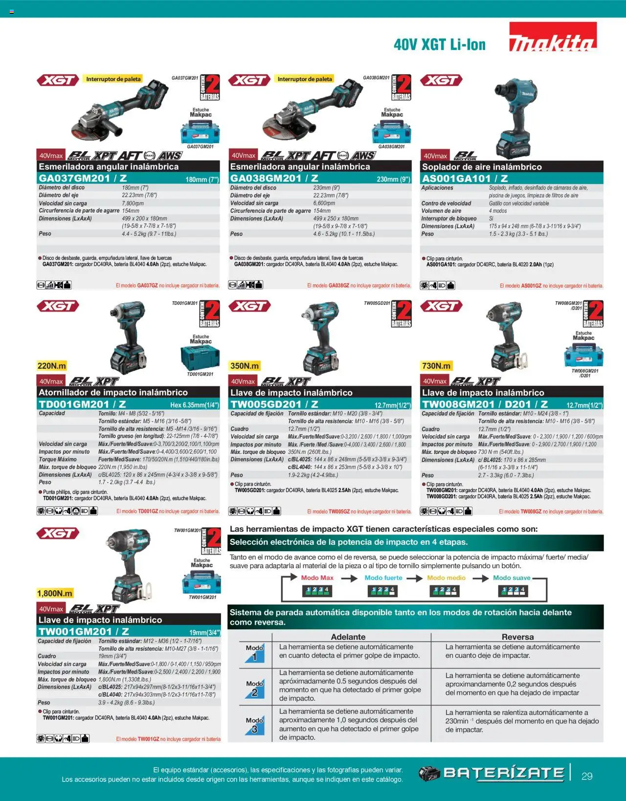 Nuevas ofertas de Makita válidas en toda la República Mexicana desde el 07.10.2024. ¡Encuentra las mejores ofertas en Makita catálogo Líneas de Ensamble! | Página: 29 | Productos: Paleta, Estuche, Cargador, Disco