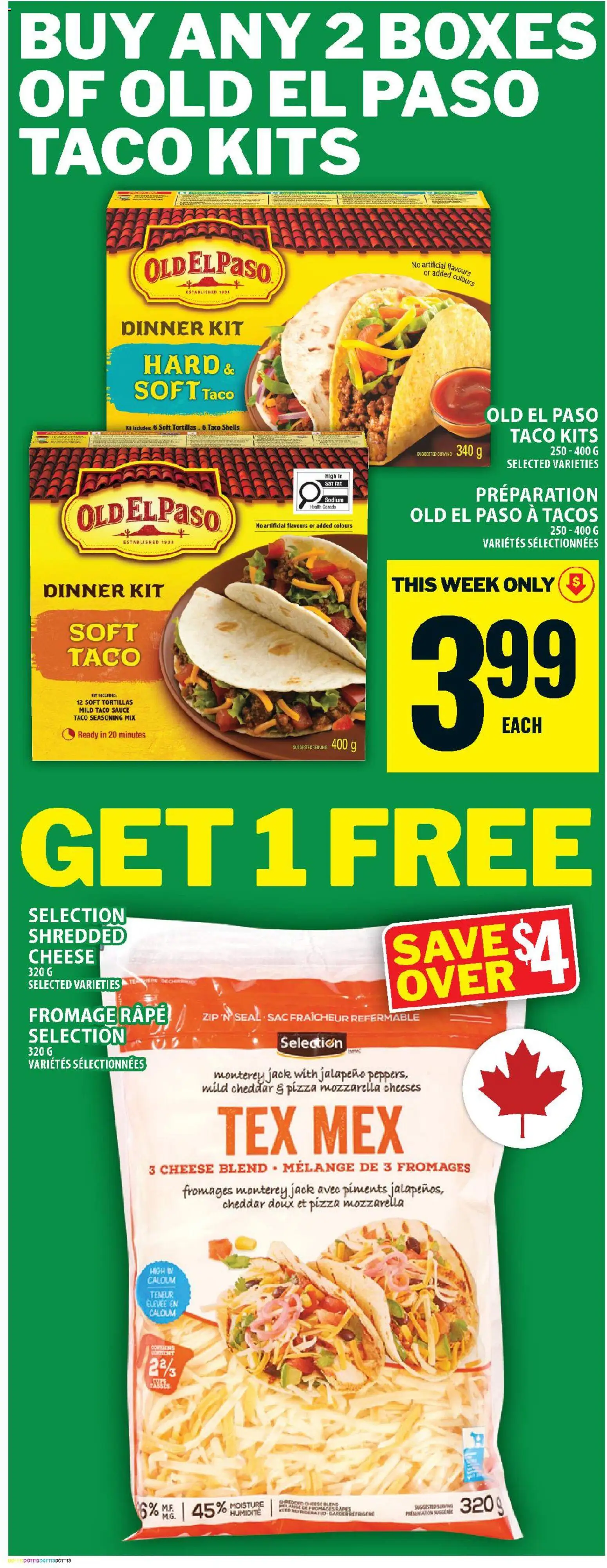 Food Basics flyer valid from 06.11.2025 | Page: 14 | Products: Cheese, Pizza