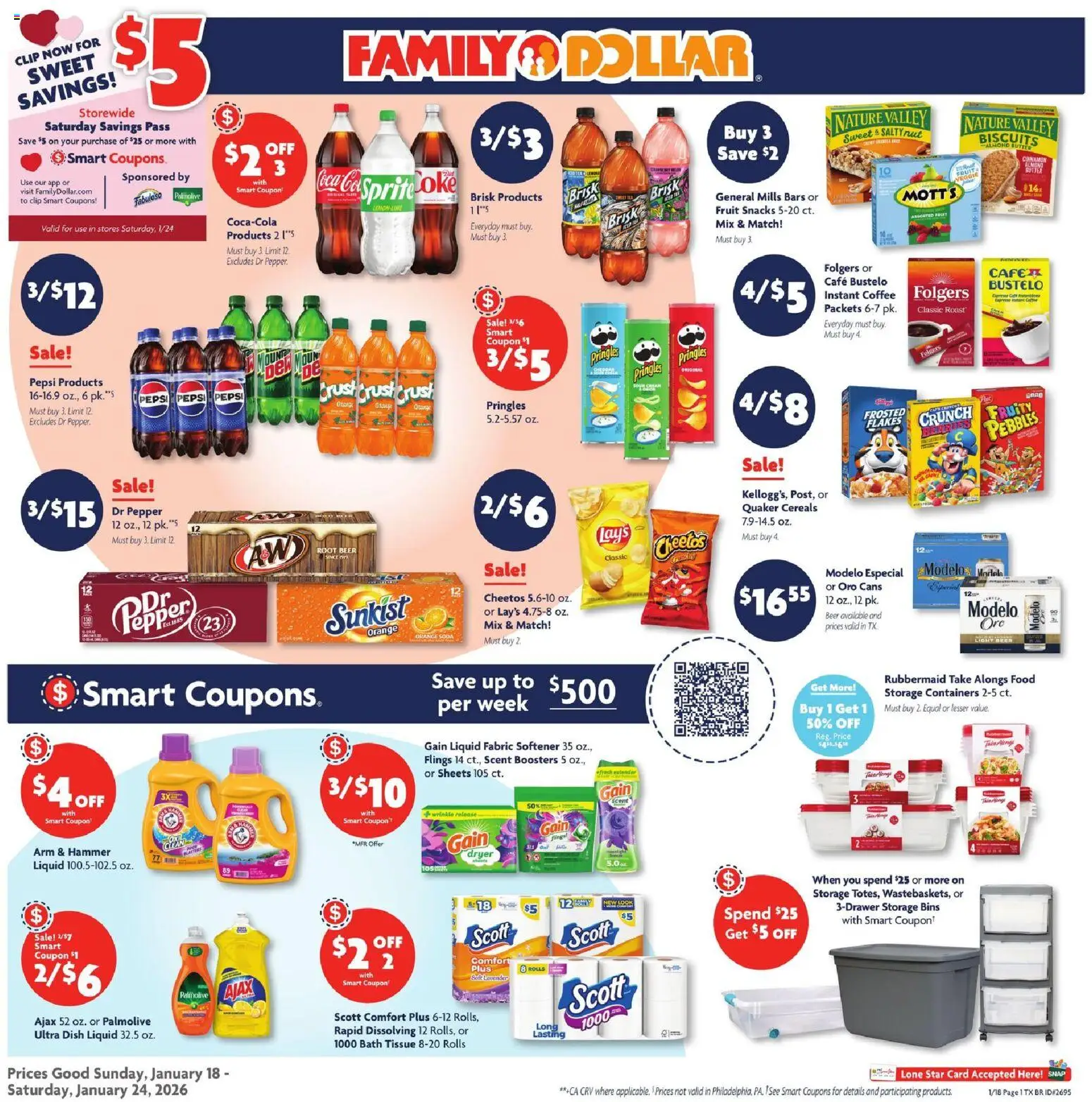 Family Dollar Weekly Ad - valid from 18.01.2026 | Page: 1