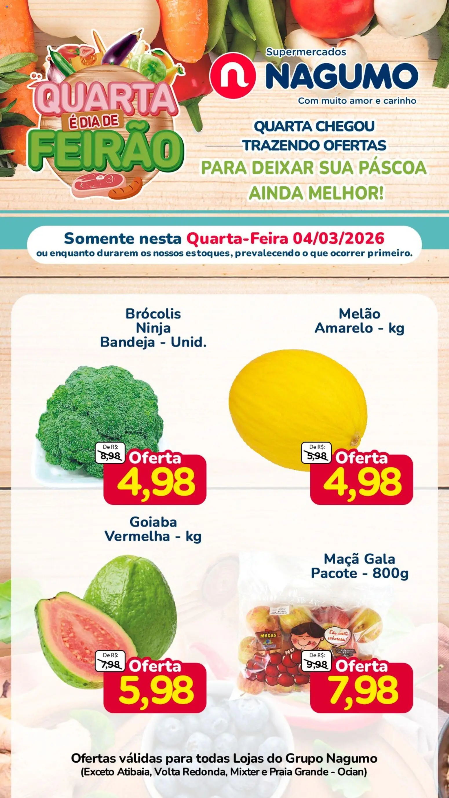 Nagumo Folheto - válido de 04.03.2026 | Página: 7 | Produtos: Melão, Maçãs, Bandeja, Brócolis