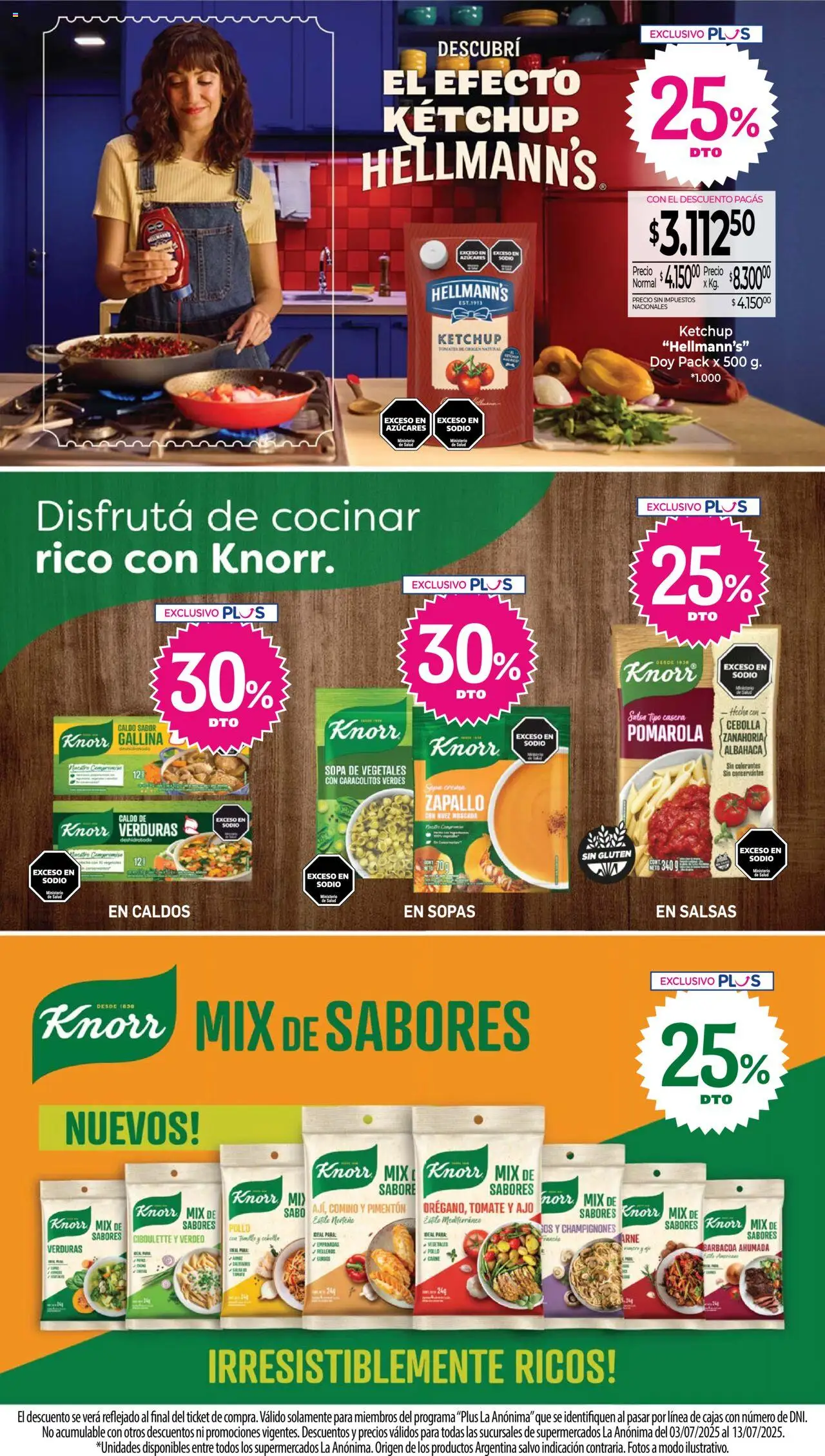 La Anonima - Insuperables - z5 │ válido desde el 03.07.2025 | Página: 11 | Productos: Sopa, Pimentón, Nuez, Zanahoria