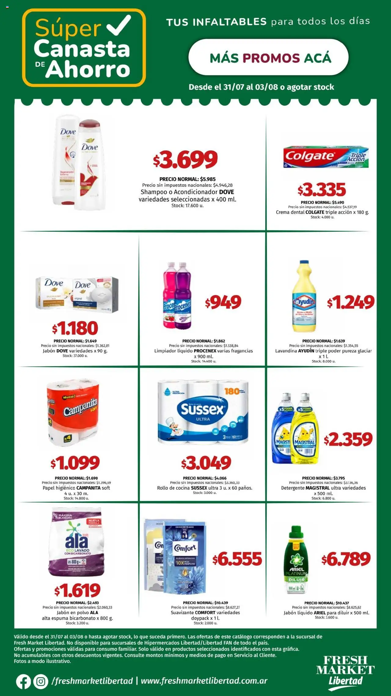Hipermercado Libertad - Canasta - DOT │ válido desde el 31.07.2025 | Página: 4 | Productos: Cocina, Jabón, Espuma, Crema