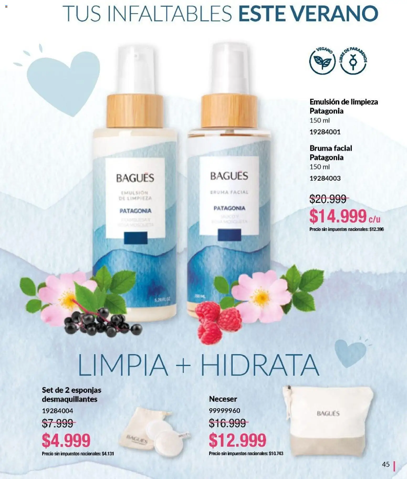 Bagués - Catálogo │ válido desde el 12.01.2026 | Página: 45 | Productos: Neceser, Emulsión, Bruma