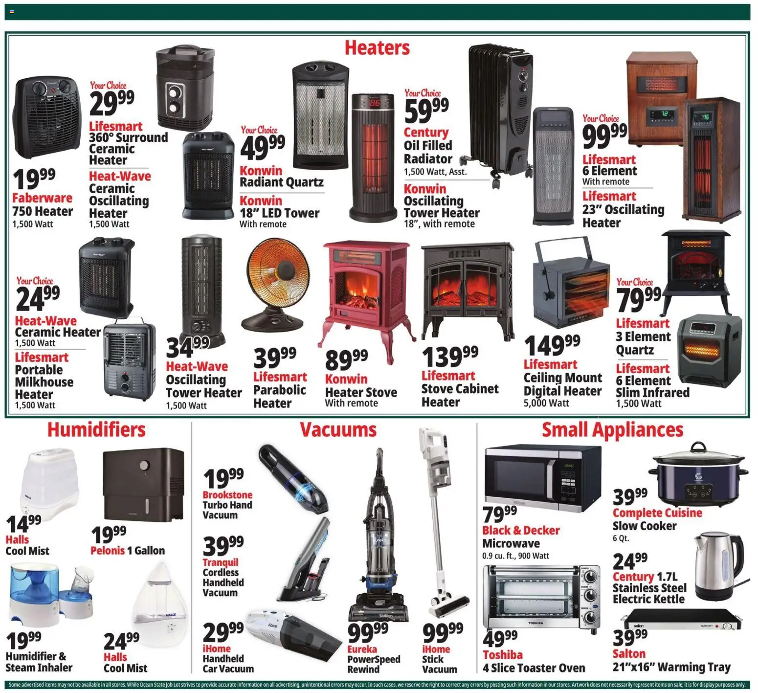 Ocean State Job Lot Black Friday - valid from 27.11.2025 | Page: 16 | Products: Cooker, Vacuum, Oven, Kettle