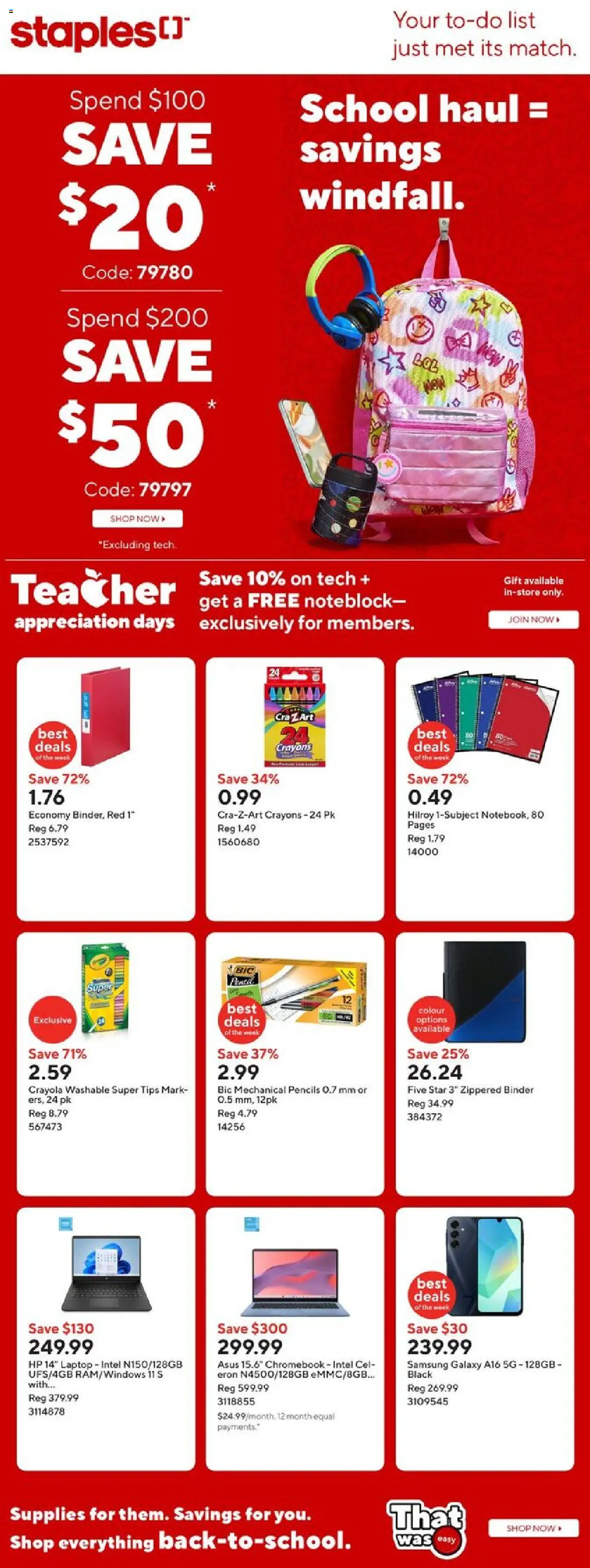Staples flyer valid from 08.08.2025 | Page: 1