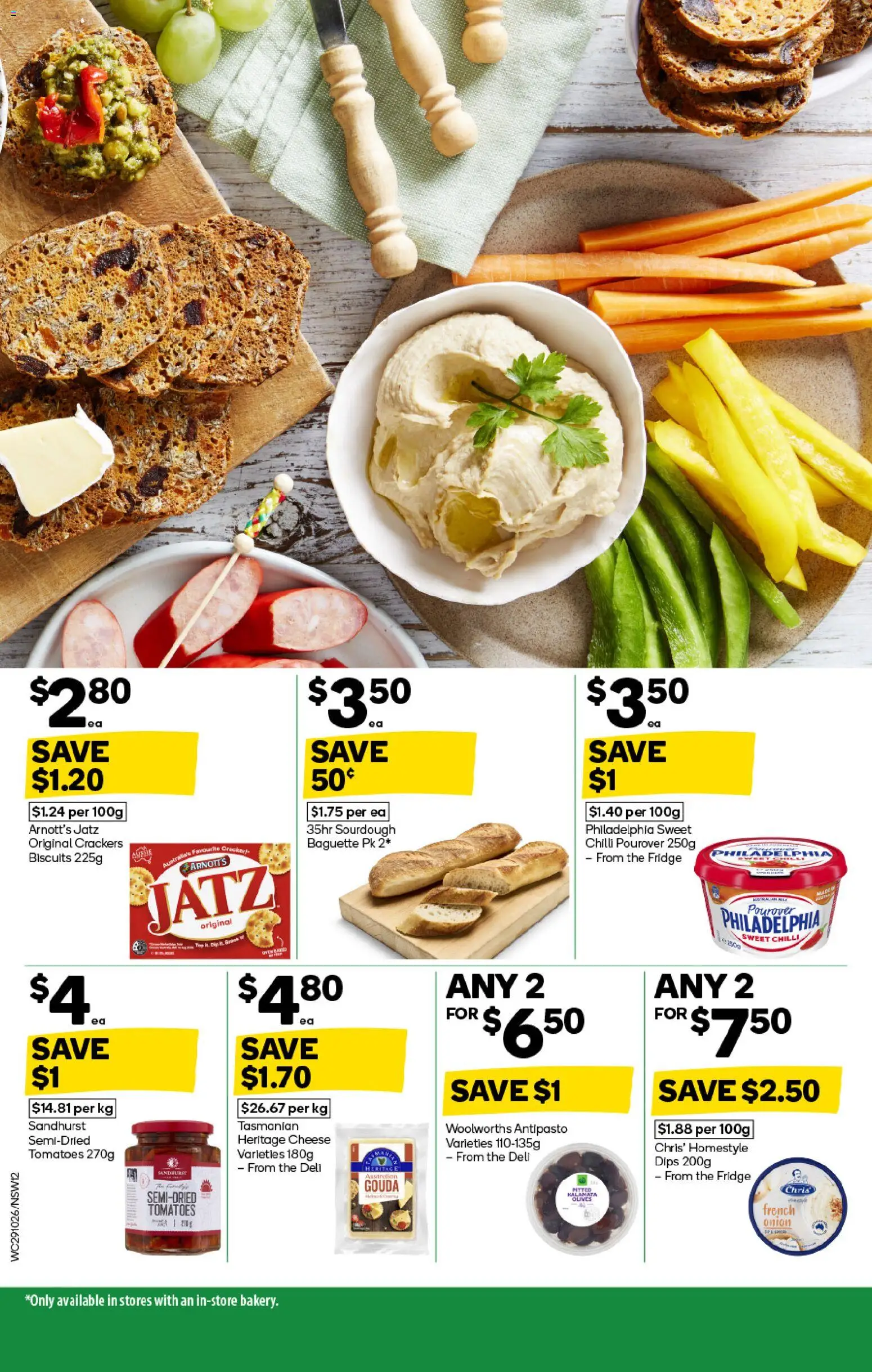 Woolworths catalogue - valid from 29.10.2025 | Page: 12 | Products: Crackers, Cheese, Chilli, Fridge