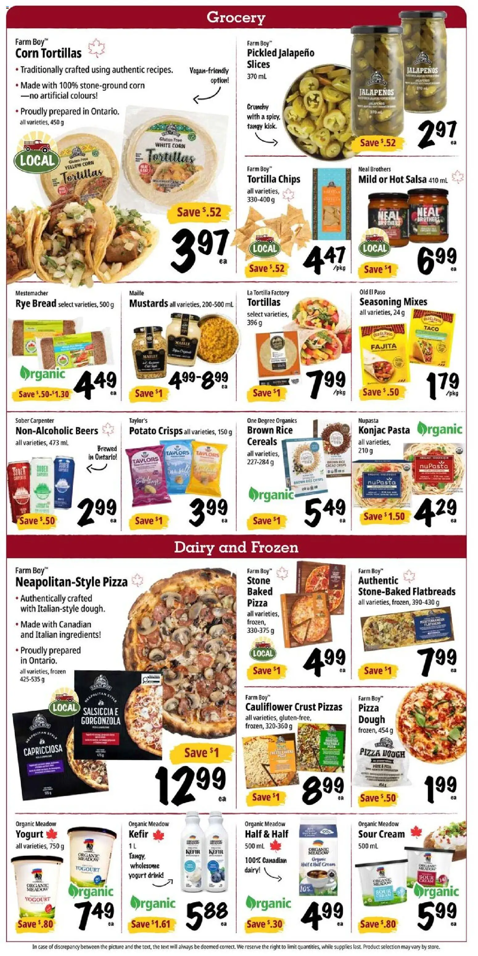 Farm Boy flyer valid from 30.04.2026 | Page: 4 | Products: Sour cream, Cereals, Pasta, Cream
