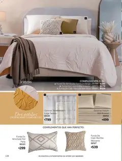 Vista previa de Vianney catálogo Tu hogar, nuestra pasión, nuevo folleto de la tienda, válido en México a partir del 06.03.2026 | Página: 130 | Productos: Funda, Almohada, Sabanas, Cortinas