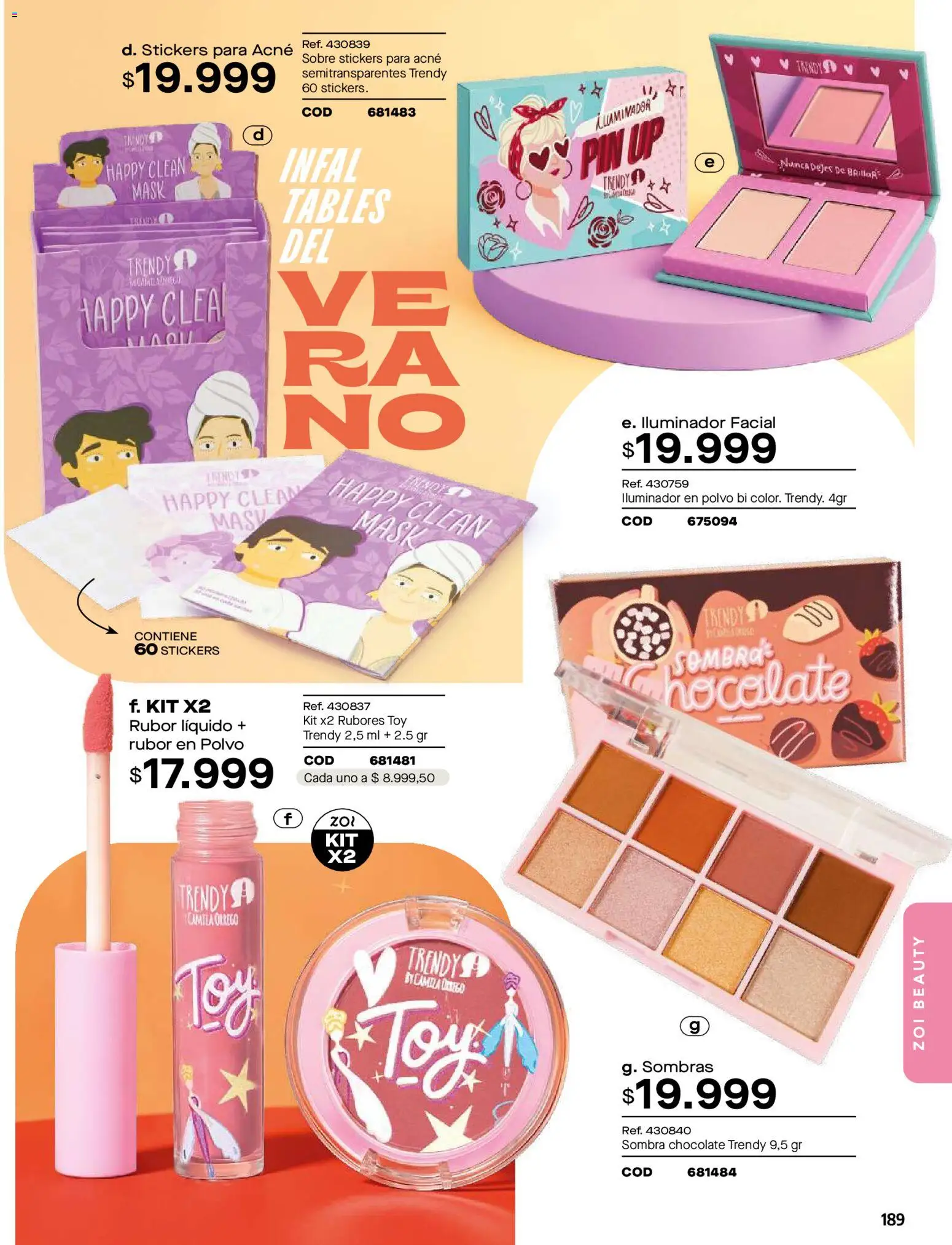 Pacifika revista - valida desde el 01.01.2026 | Página: 189 | Productos: Rubor, Sobre, Polvo, Chocolate