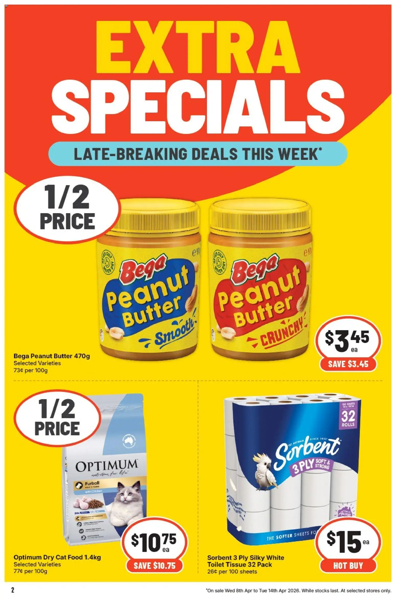 IGA catalogue - valid from 08.04.2026 | Page: 3 | Products: Toilet, Butter, Chicken