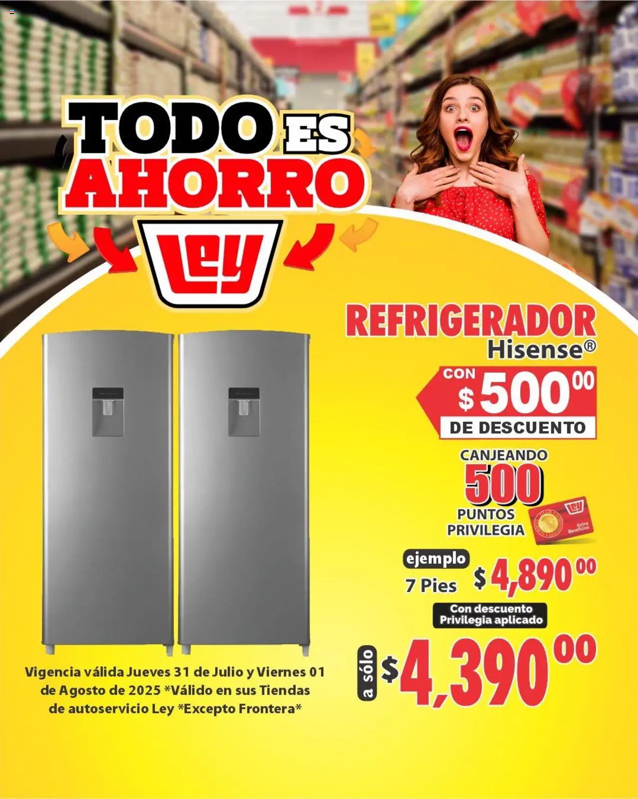 Nuevas ofertas de Casa Ley válidas en toda la República Mexicana desde el 31.07.2025. ¡Encuentra las mejores ofertas en Casa Ley - Folleto Todo es Ahorro ! | Página: 3 | Productos: Refrigerador
