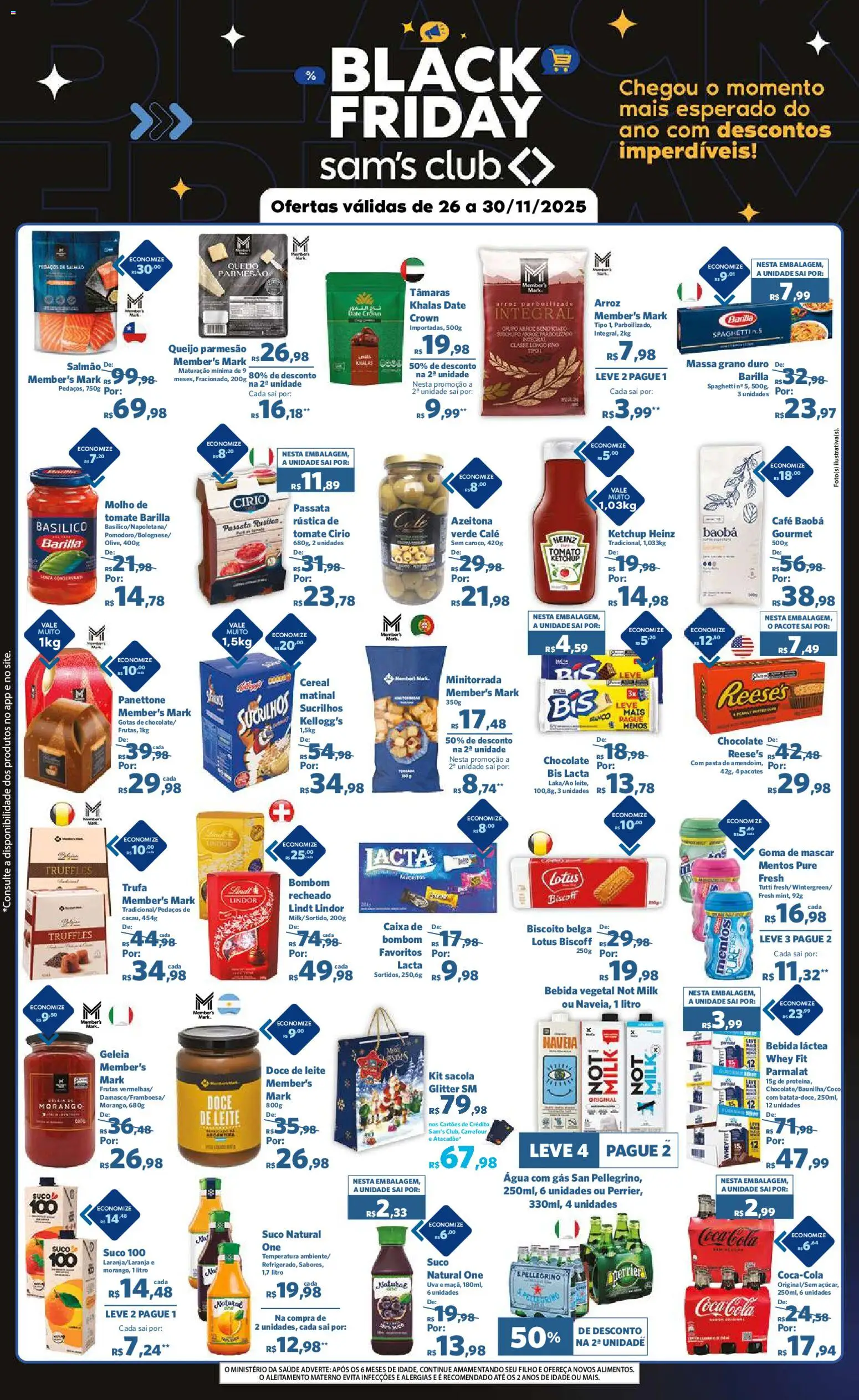 Sam's Club Folheto - válido de 26.11.2025 | Página: 2 | Produtos: Panettone, Ketchup, Bebida, Doce de leite