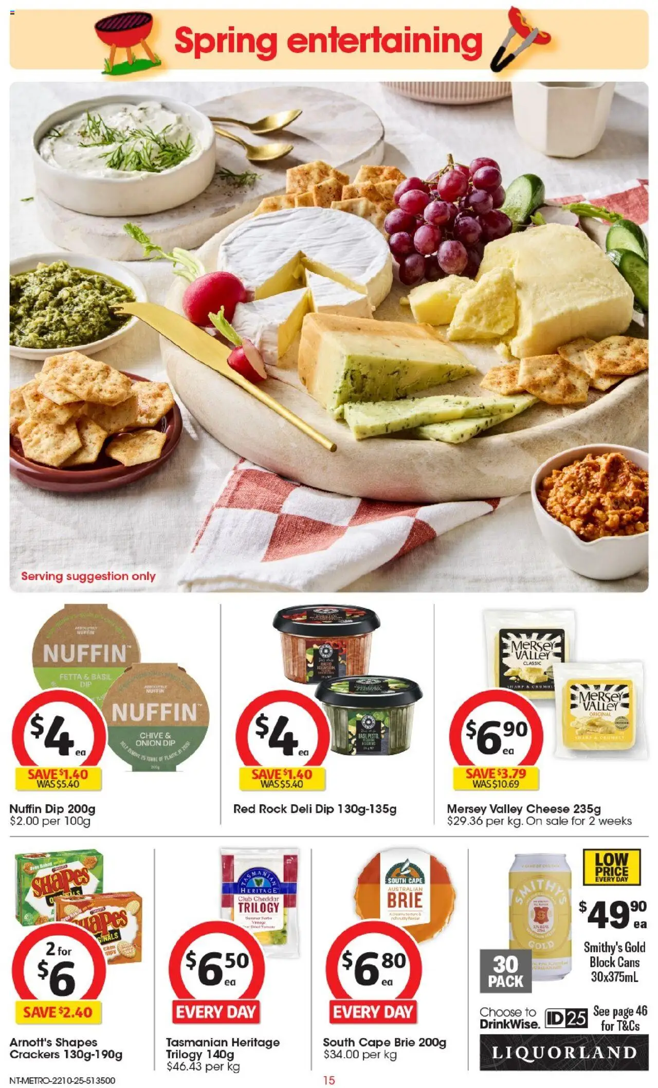 Coles catalogue - valid from 22.10.2025 | Page: 16 | Products: Crackers, Cheese
