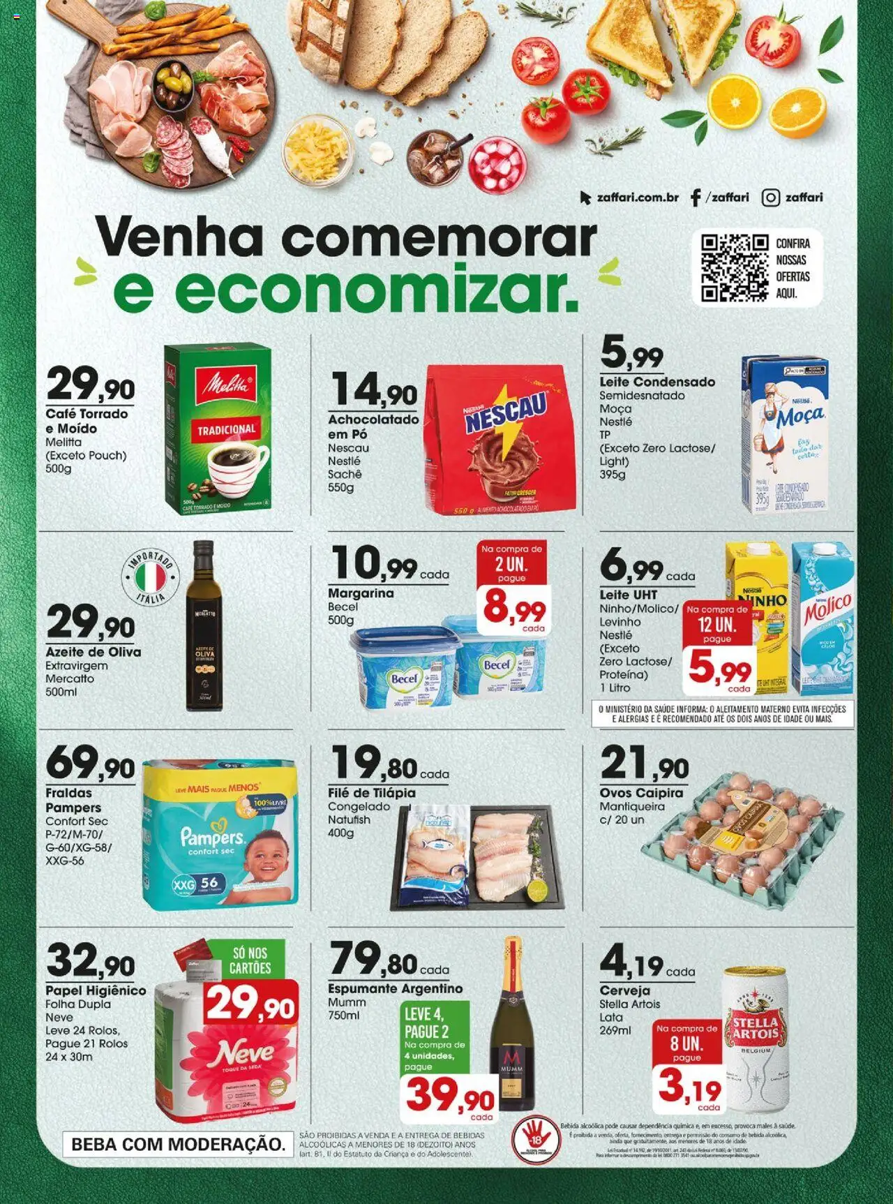 Zaffari Folheto - válido de 26.09.2025 | Página: 16 | Produtos: Ovos, Café, Papel higiênico, Filé de tilápia