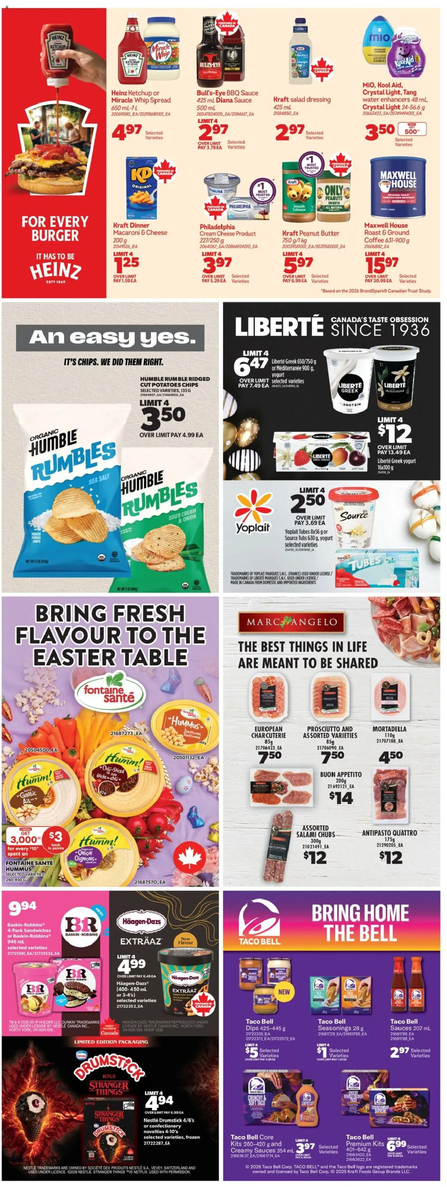 Real Canadian Superstore flyer valid from 26.03.2026 | Page: 39 | Products: Ketchup, Cream, Butter, Cheese