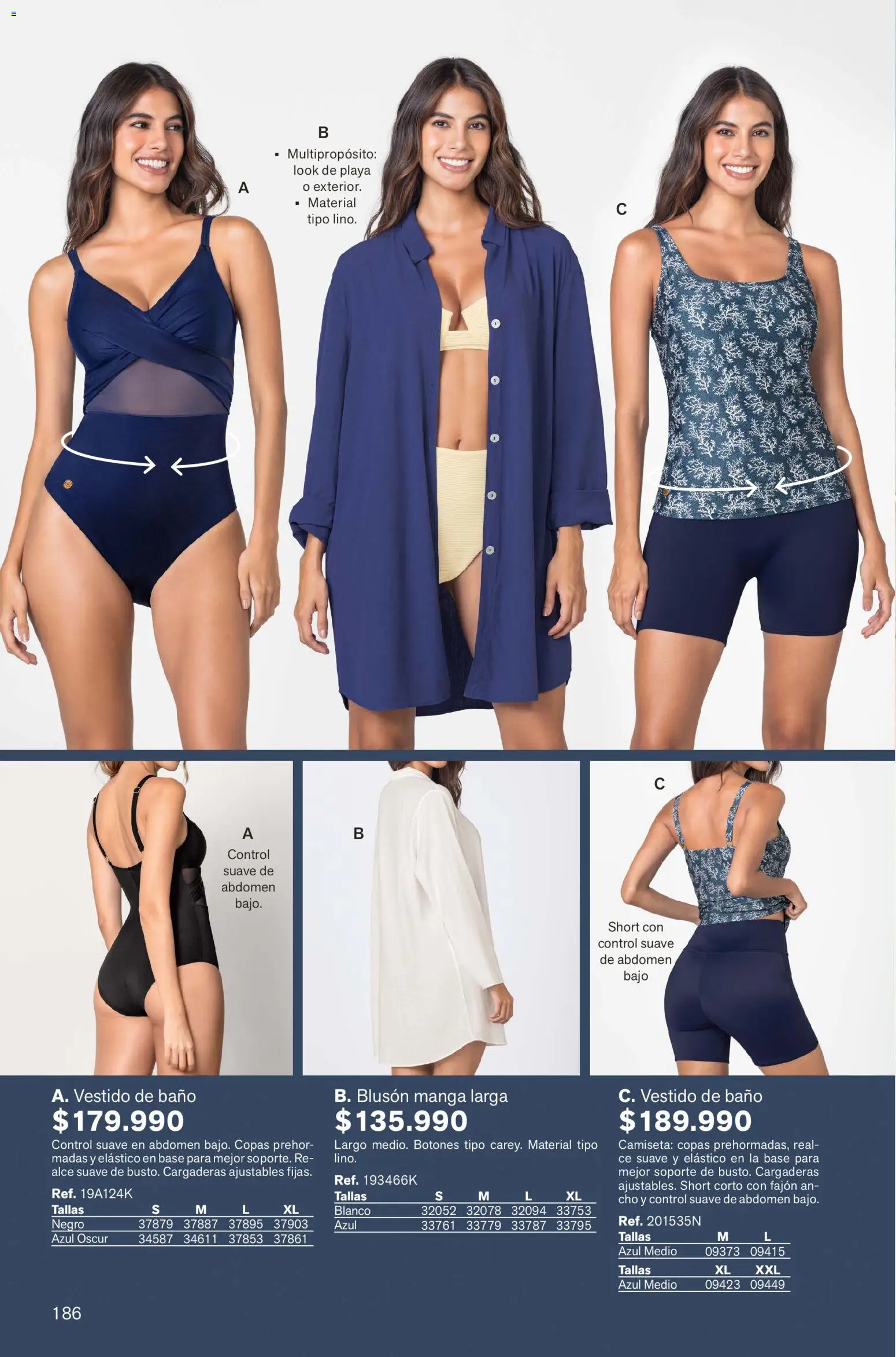 Leonisa revista - valida desde el 01.02.2026 | Página: 186 | Productos: Short, Camiseta, Baño, Vestido