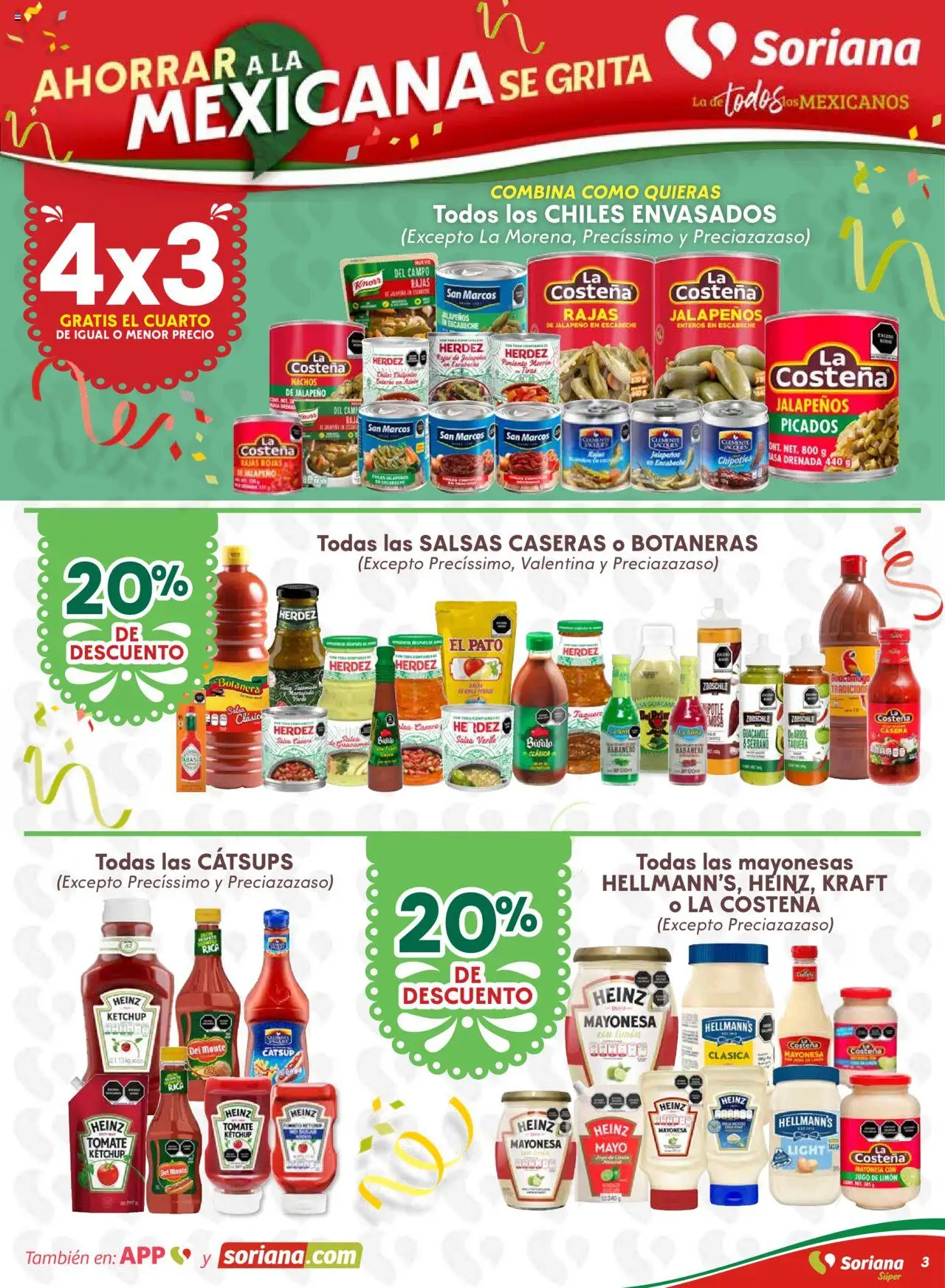 Nuevas ofertas de Soriana válidas en toda la República Mexicana desde el 10.09.2025. ¡Encuentra las mejores ofertas en Soriana - Ahorrar a la mexicana se grita Soriana Súper Nacional! | Página: 3 | Productos: Limón, Jugo, Pimiento, Catsup