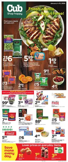 Preview of Cub Foods weekly ads valid from 04.01.2026