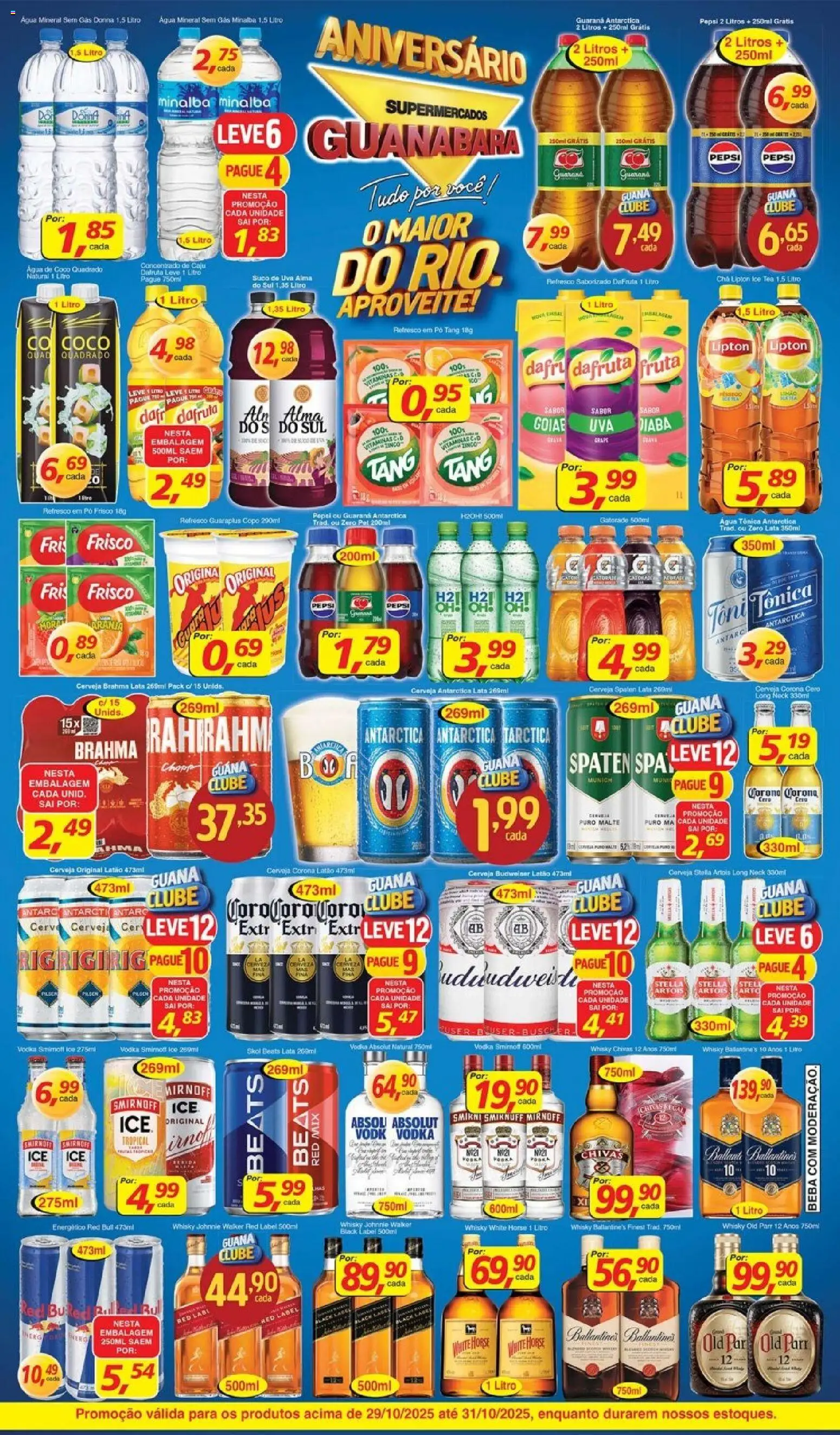 Supermercados Guanabara Folheto - válido de 29.10.2025 | Página: 7 | Produtos: Pó, Guaraná, Whisky, Minalba