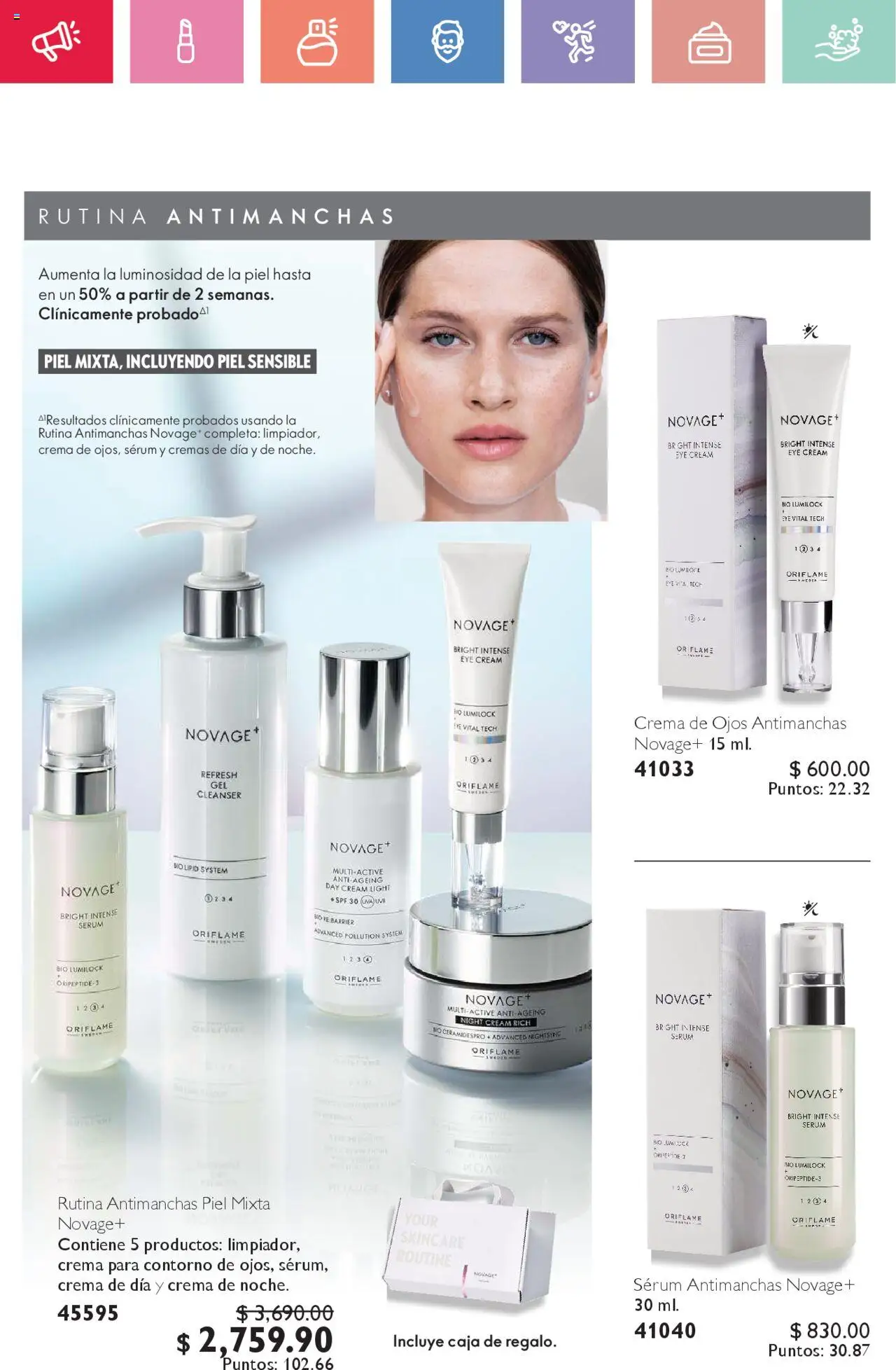 Nuevas ofertas de Oriflame válidas en toda la República Mexicana desde el 02.08.2025. ¡Encuentra las mejores ofertas en Oriflame - Campaña 11 2025! | Página: 44 | Productos: Serum, Crema, Contorno, Caja