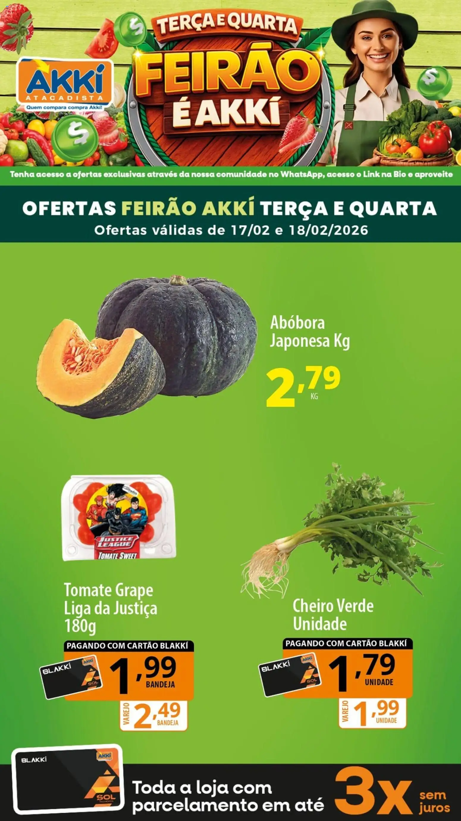 Akki Atacadista Folheto - válido de 17.02.2026 | Página: 7 | Produtos: Abóbora, Bandeja
